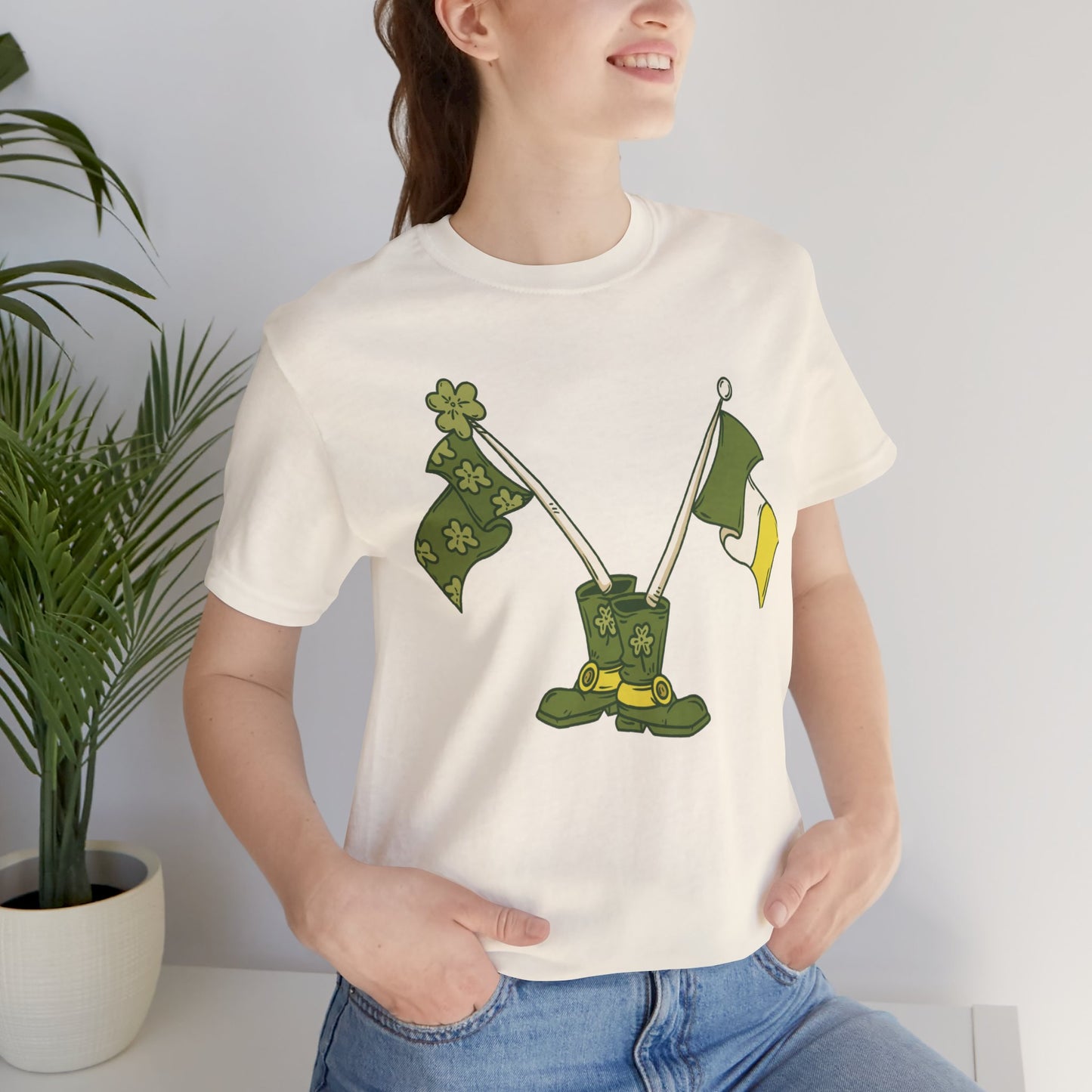 Unisex Cotton Tee Shirt with Lucky Prints