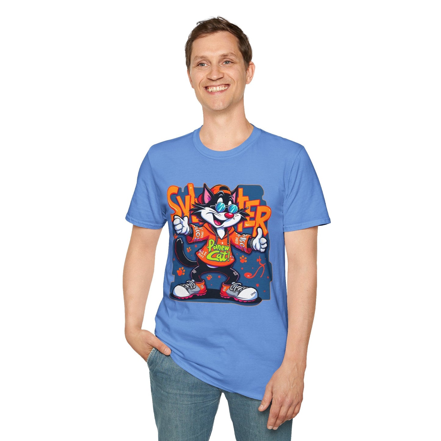 Funny Cartoon Animals Tee Shirt Unisex Gildan Softstyle 64000 Graphic Cartoon Tee