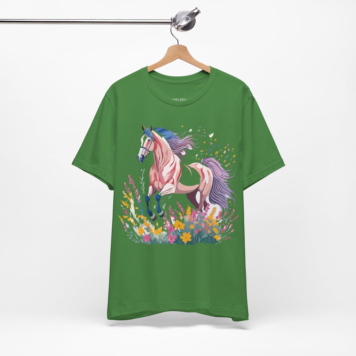 Horse Graphic Tee Unisex Short Sleeve Jersey Shirt Adelpha Vintage Inspired Art Collection