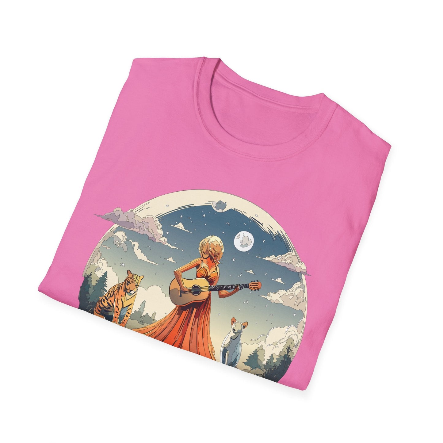 Womens Graphic T Shirt Art Design Tee Ladies Unisex Softstyle Cotton Tee Gildan 64000 Comfort