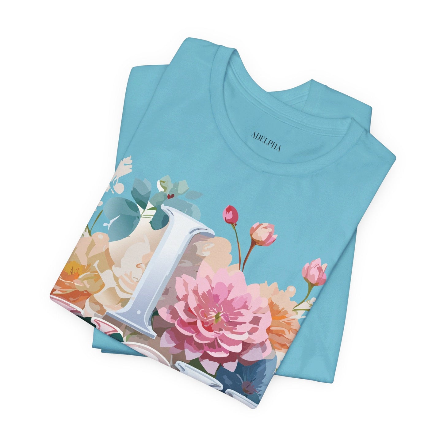 Valentine Day Graphic Unisex 100 Cotton Vintage Artwork with Love and Flower Design Tee 8