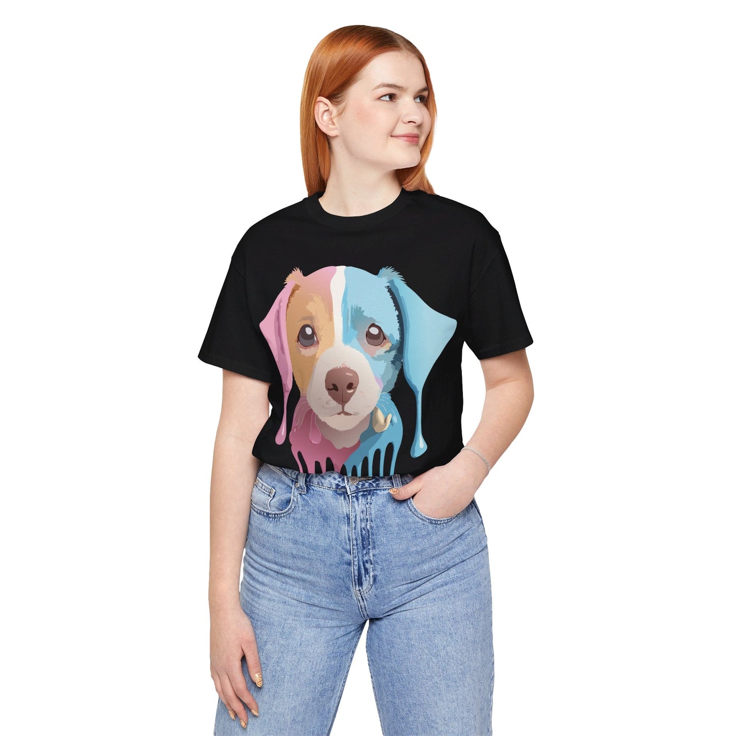 Vintage Inspired Dog Graphic Tee Unisex Jersey Short Sleeve Premium Adelpha Art Design