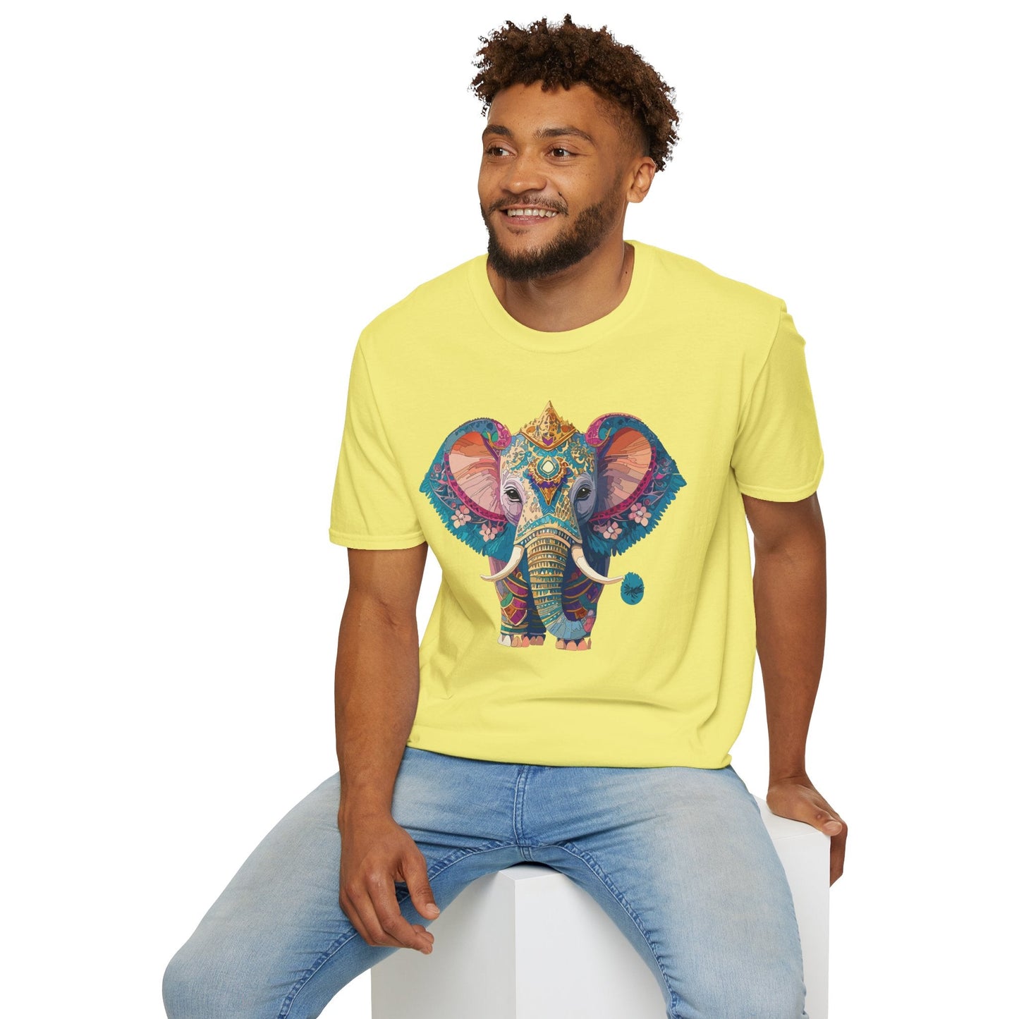 Elephant Shirt Unisex Animal Tee Softstyle 100 Percent Ring Spun Cotton Gildan 64000