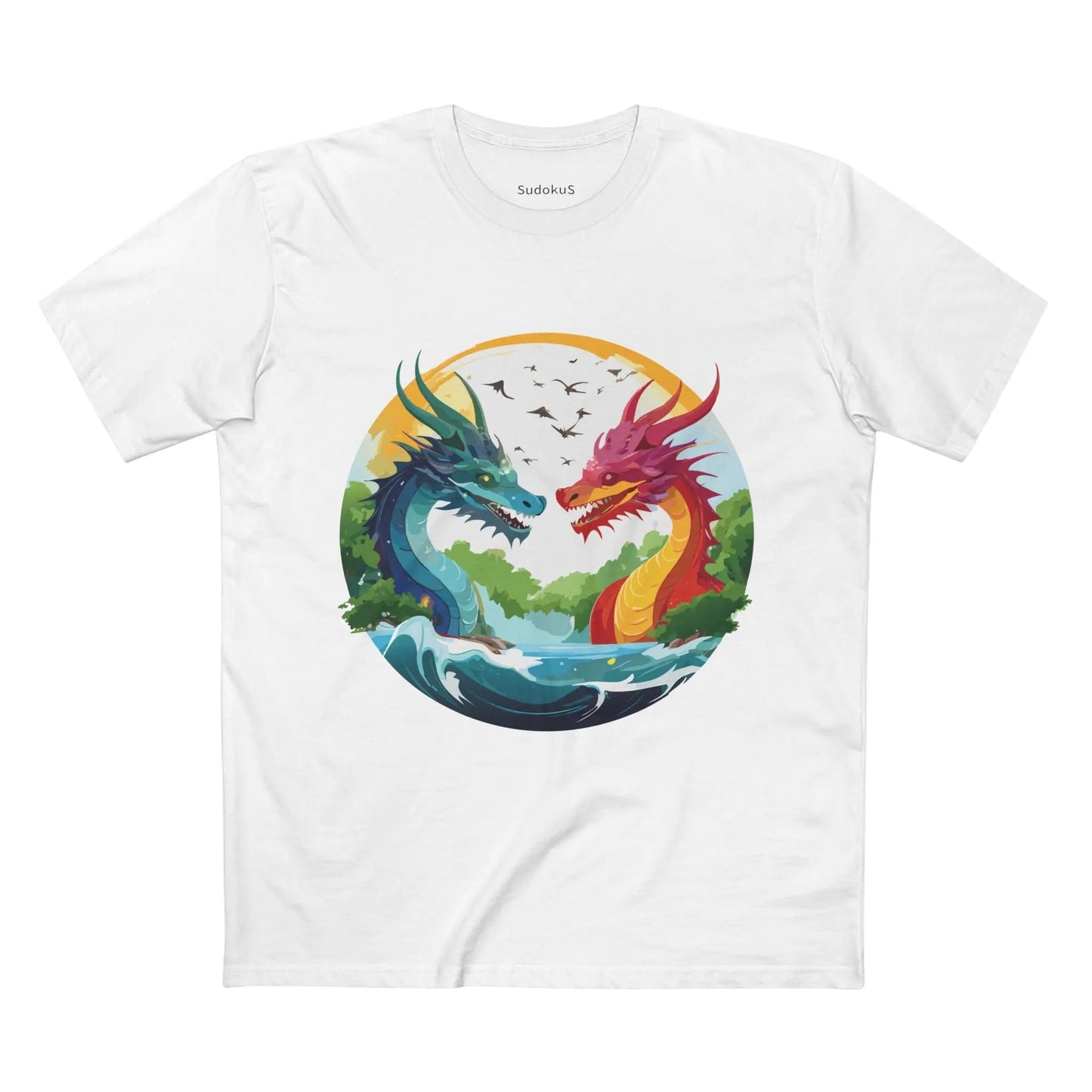 Dragon Graphic Unisex 100 Cotton Staple Tee 18