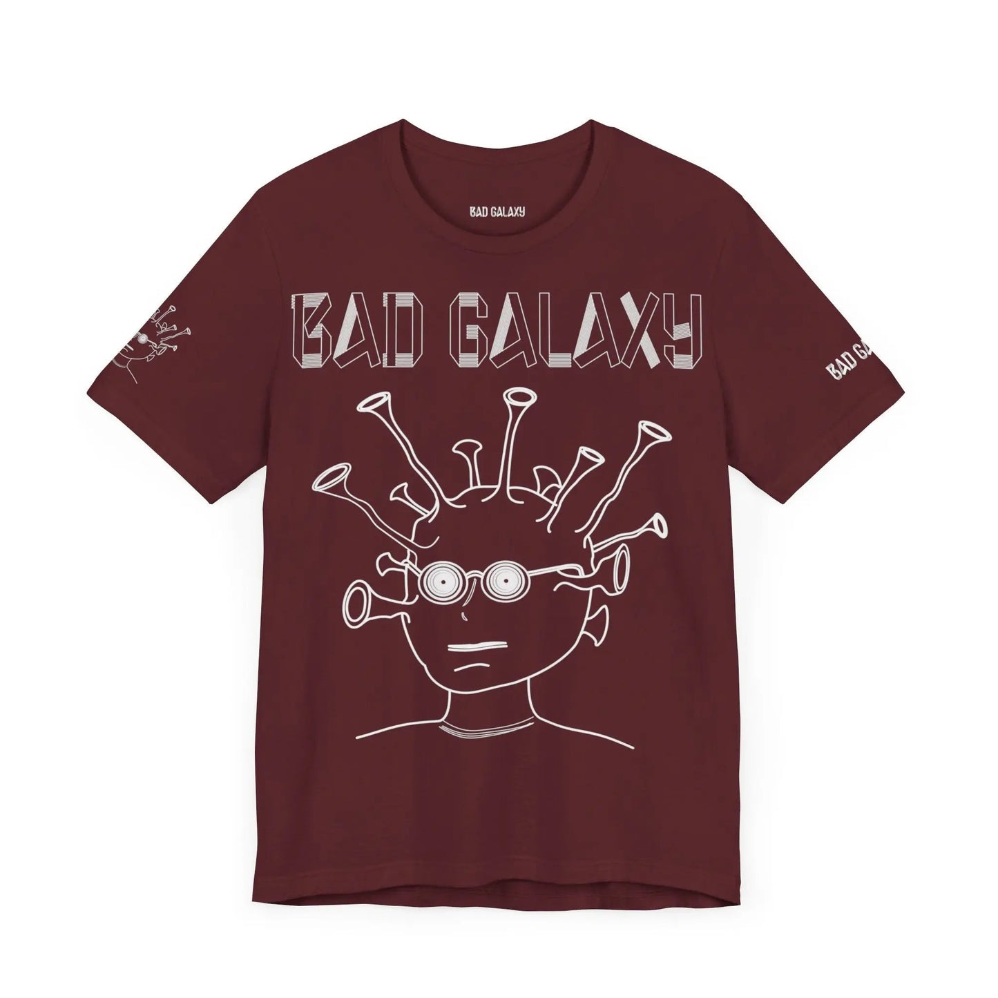 Tee Shirt With Alien From Bad Galaxy 100 Percent Cotton Eco Friendly Inks Made In USA