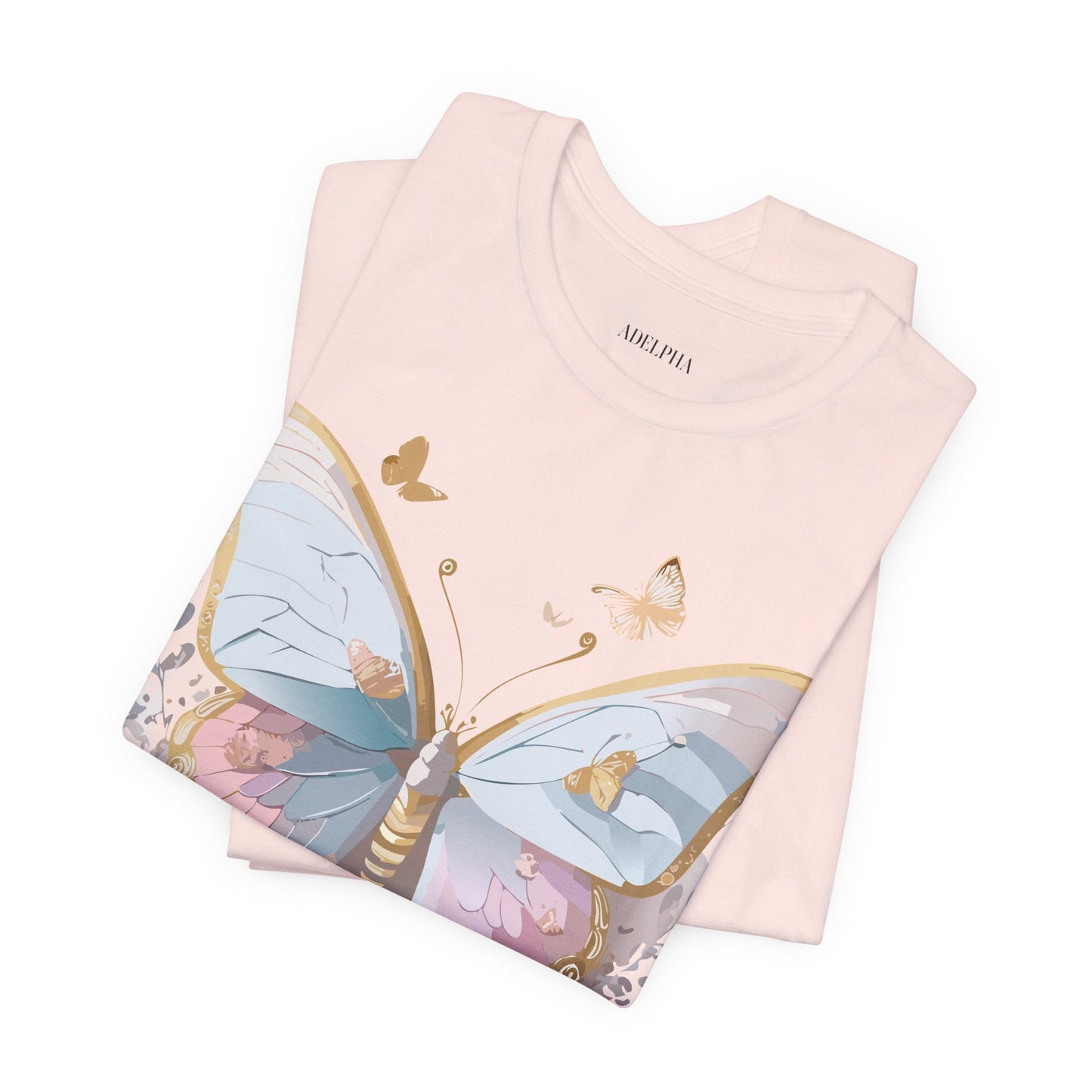 Unisex Graphic Tee Featuring Adelpha Artwork Vintage Butterfly Inspired Short Sleeve