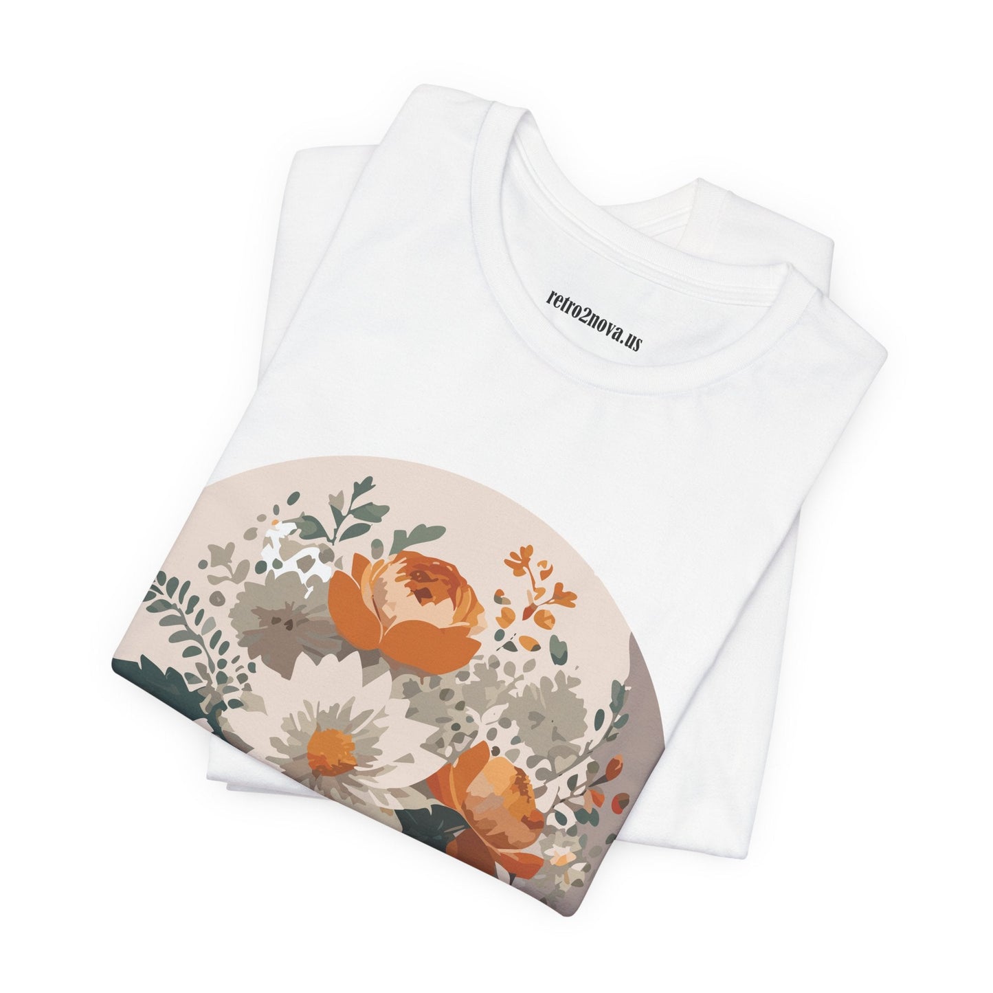 Floral Shirt Unisex Floral Print Jersey Tee Lightweight Breathable From Flowers Collection