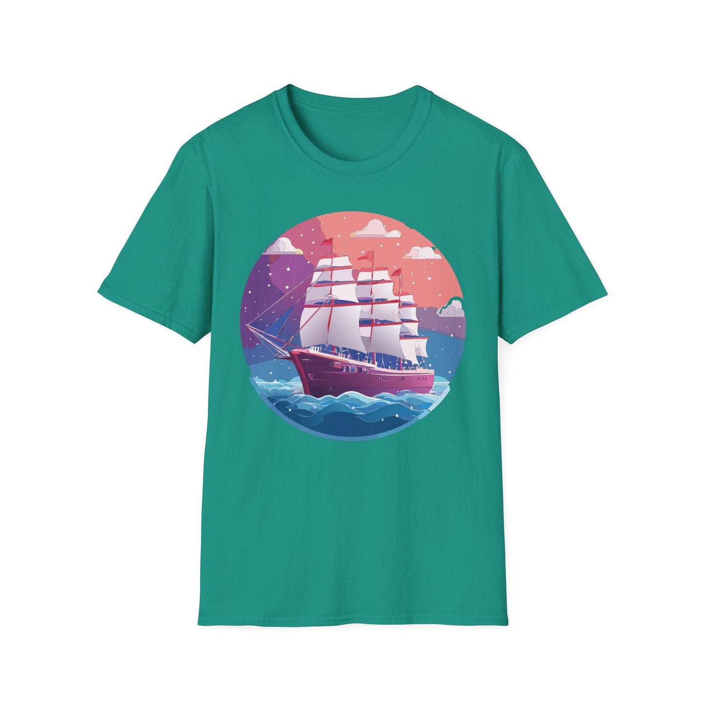 Unisex Gildan Softstyle 64000 T Shirt Ship Frigate Vessel Tee For Maritime Enthusiasts