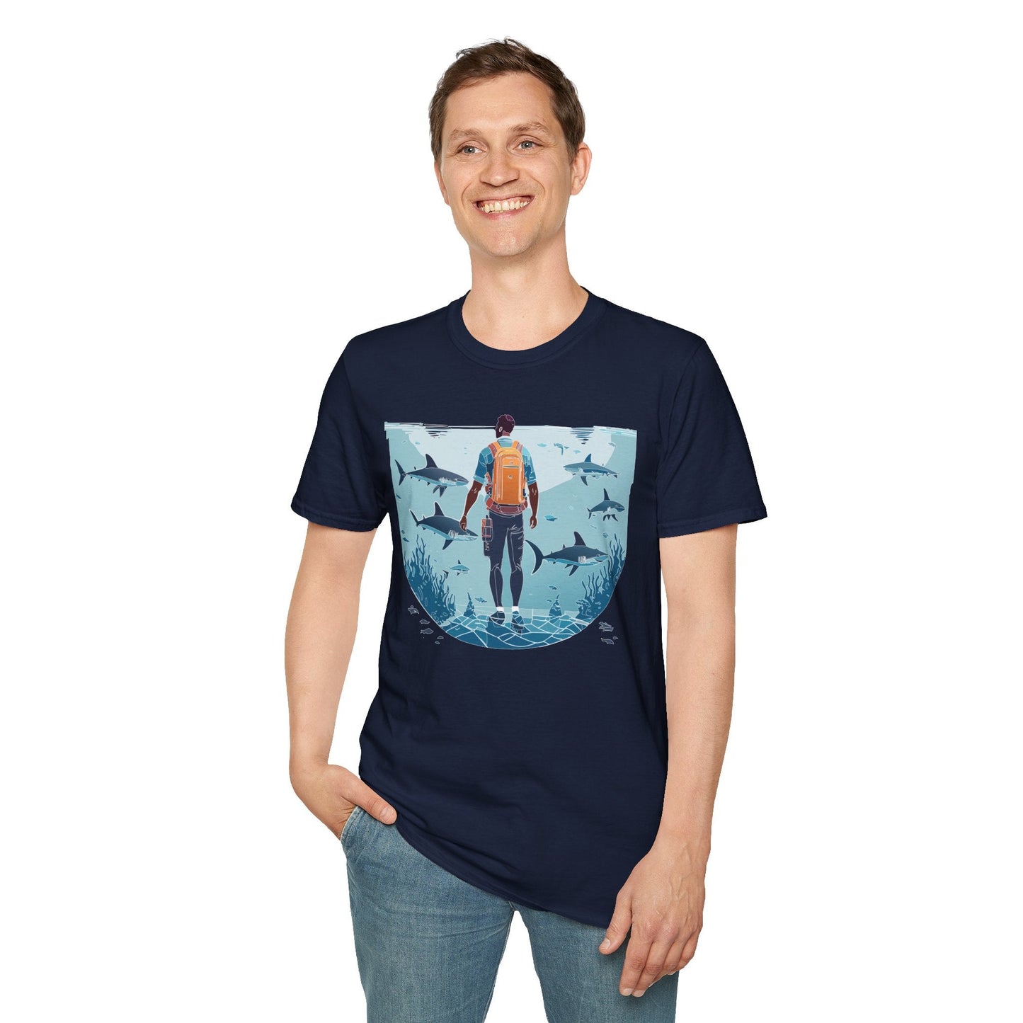 Ocean Graphic Unisex Softstyle Cotton Tee 5