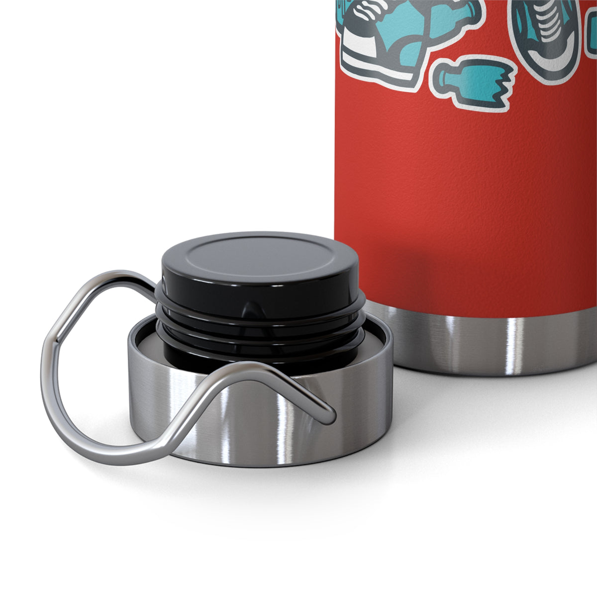22oz Copper Insulated Water Bottle with Cartoon Design - CV6
