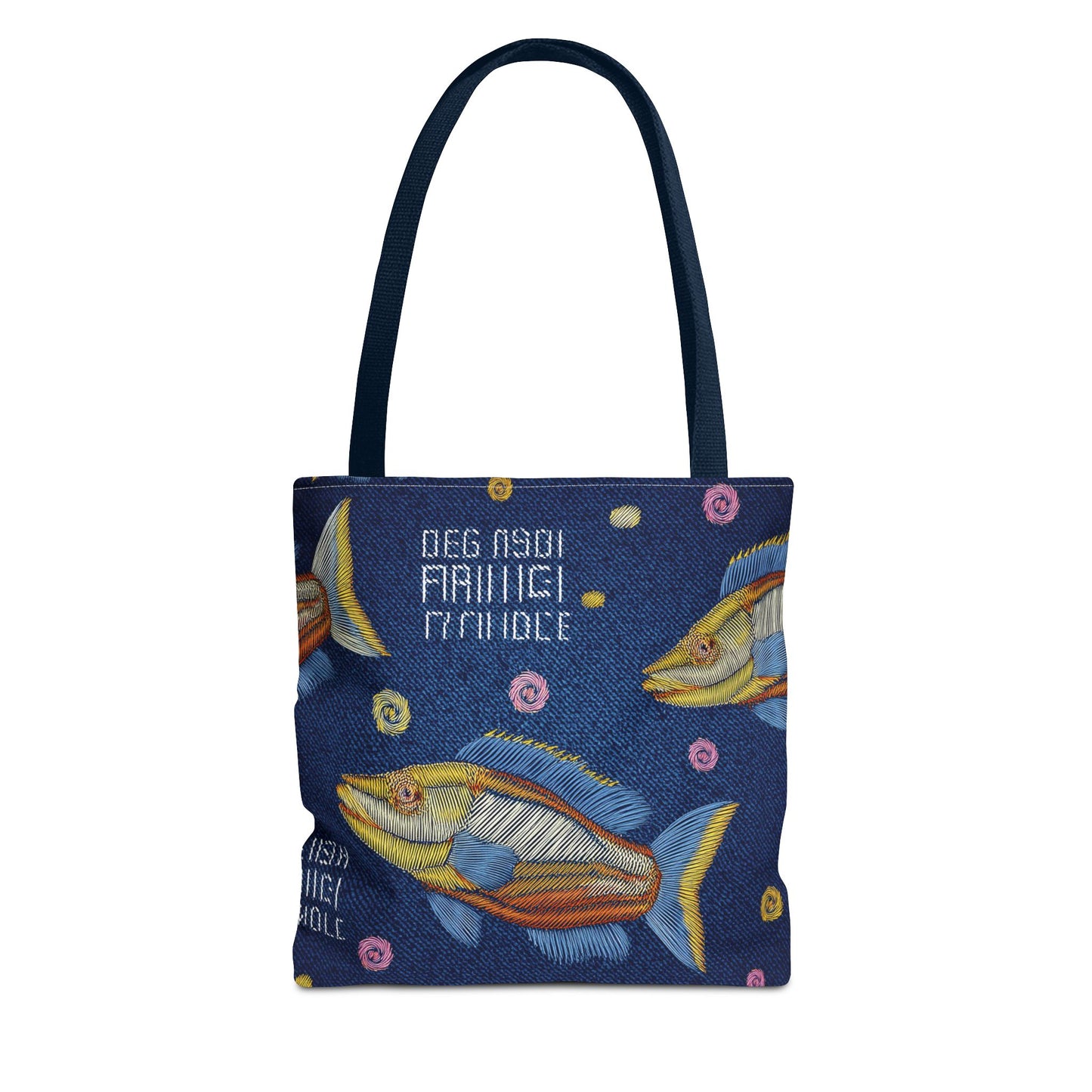 Denim Fabric Imitation Print Unisex Canvas Bag Poly Spun 3 Sizes Tote Bag 193-5