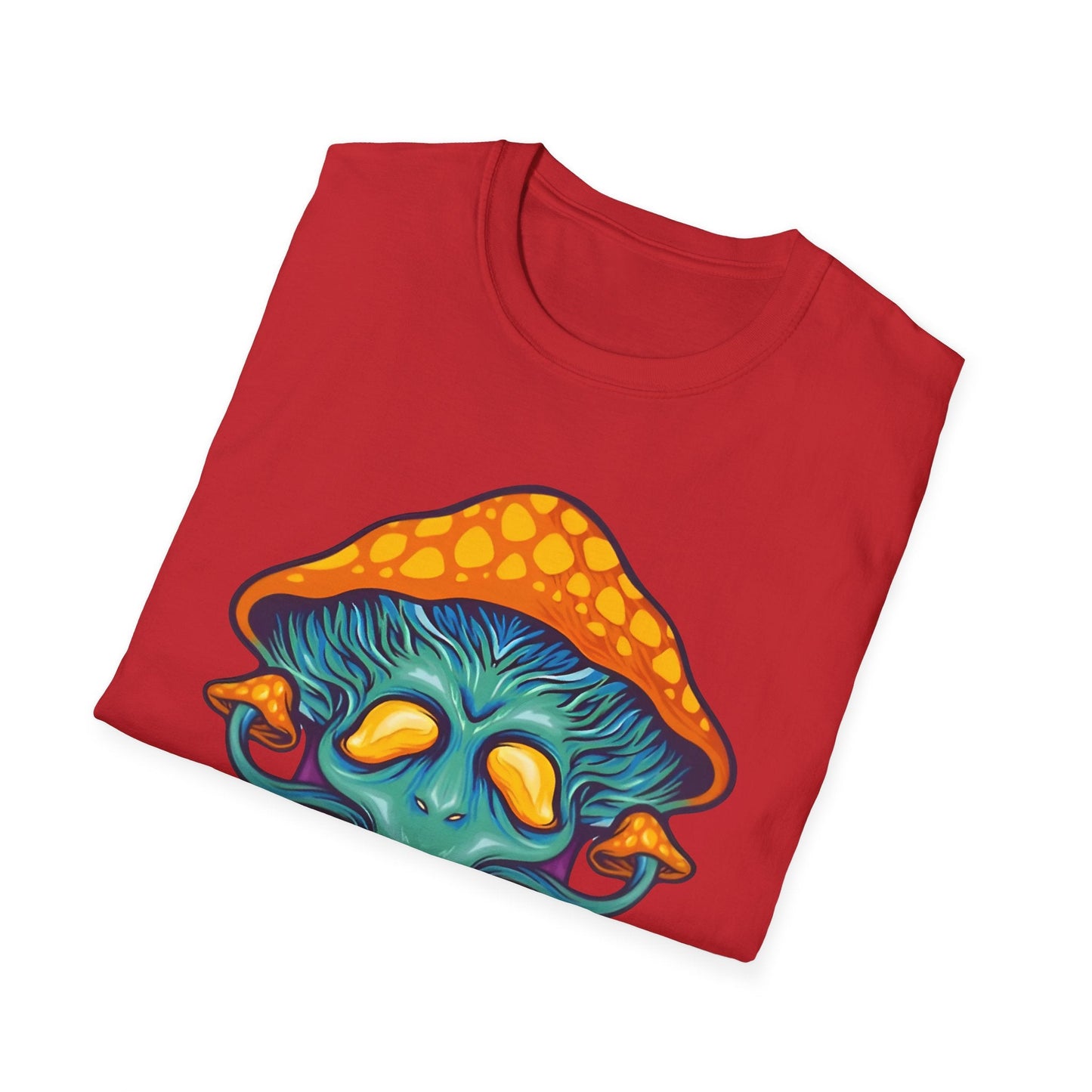Funny Mashroom Graphic Unisex Softstyle Cotton With Cartoon Illustration Design 27