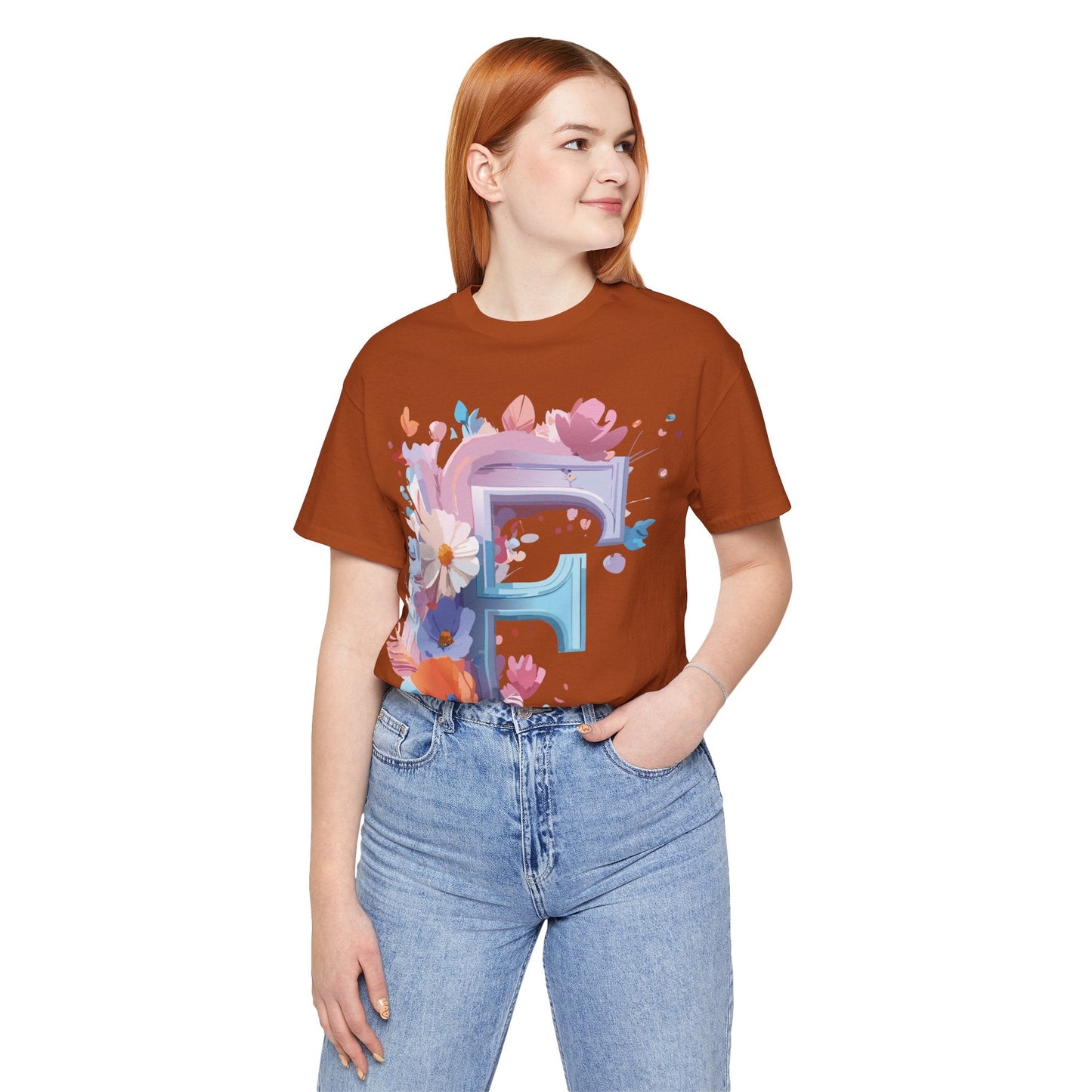 Letter F Shirt Graphic Tee Unisex Vintage Inspired Artwork From Adelpha Premium Short Sleeve