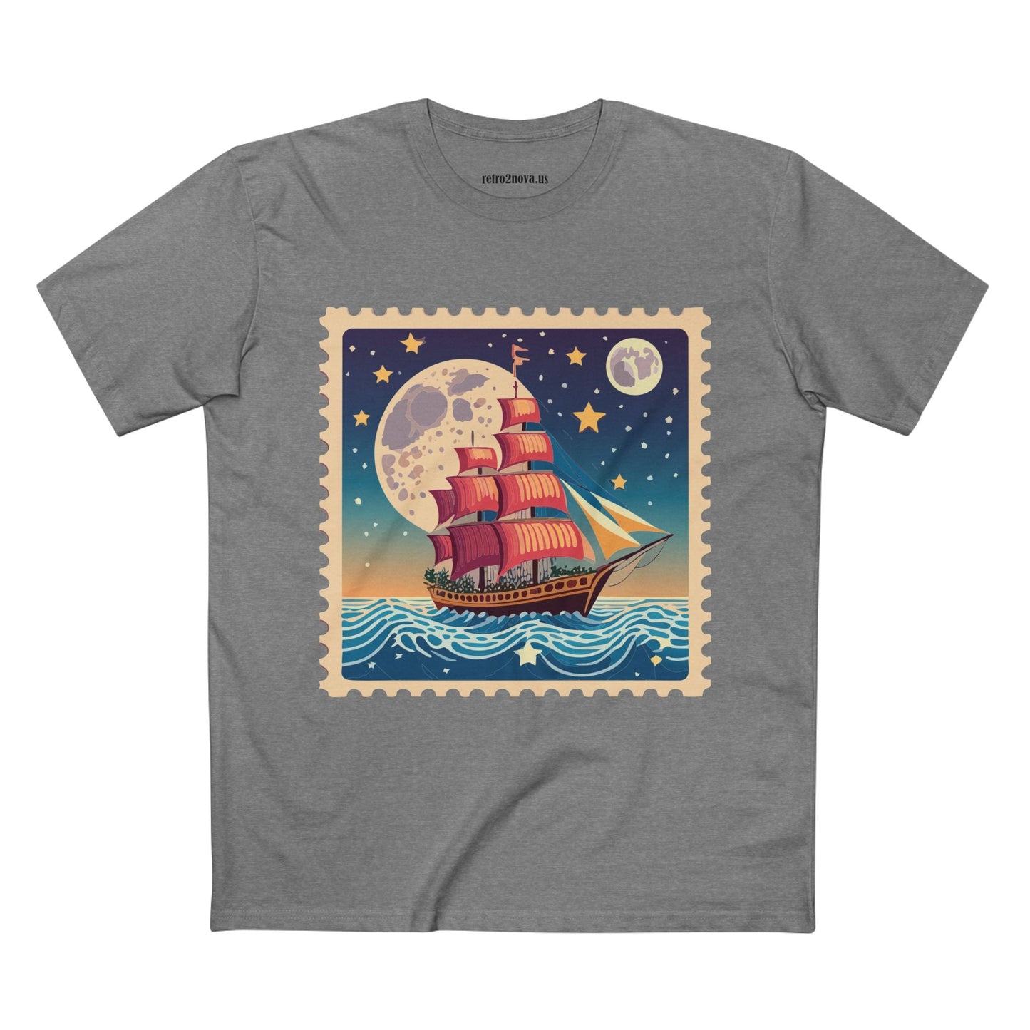 Stamp Shirt Postage Stamp Tee Unisex Premium Cotton Art Design Original Art By Retro2Nova Collection