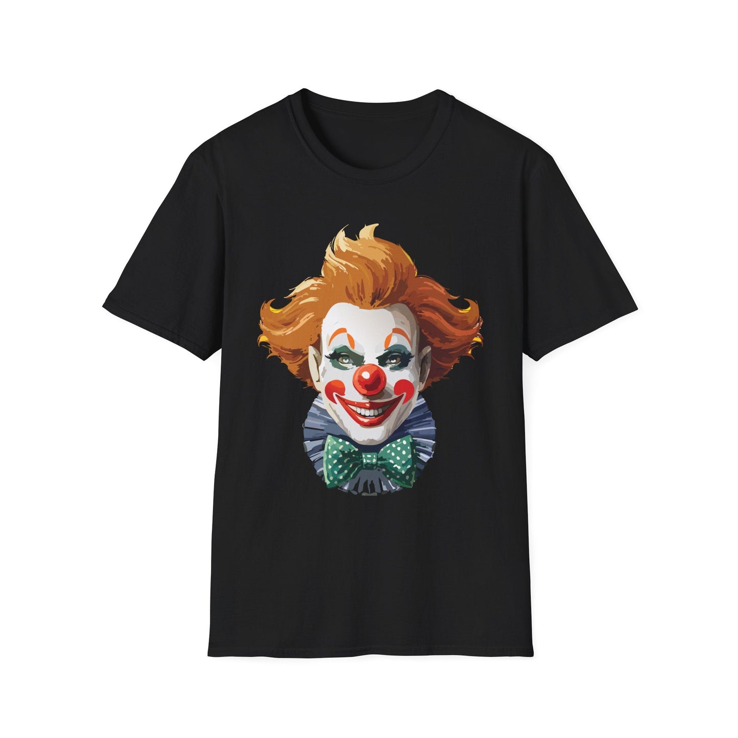 Clown Theme T Shirt Funny Man Circus Scary Man Unisex Gildan Softstyle Graphic Tee Everyday Wear