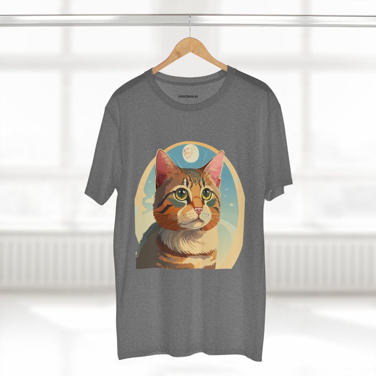 Cat Shirt Unisex Premium Cotton Tee With Original Cat Art Design Retro2Nova Soft Breathable Regular Fit