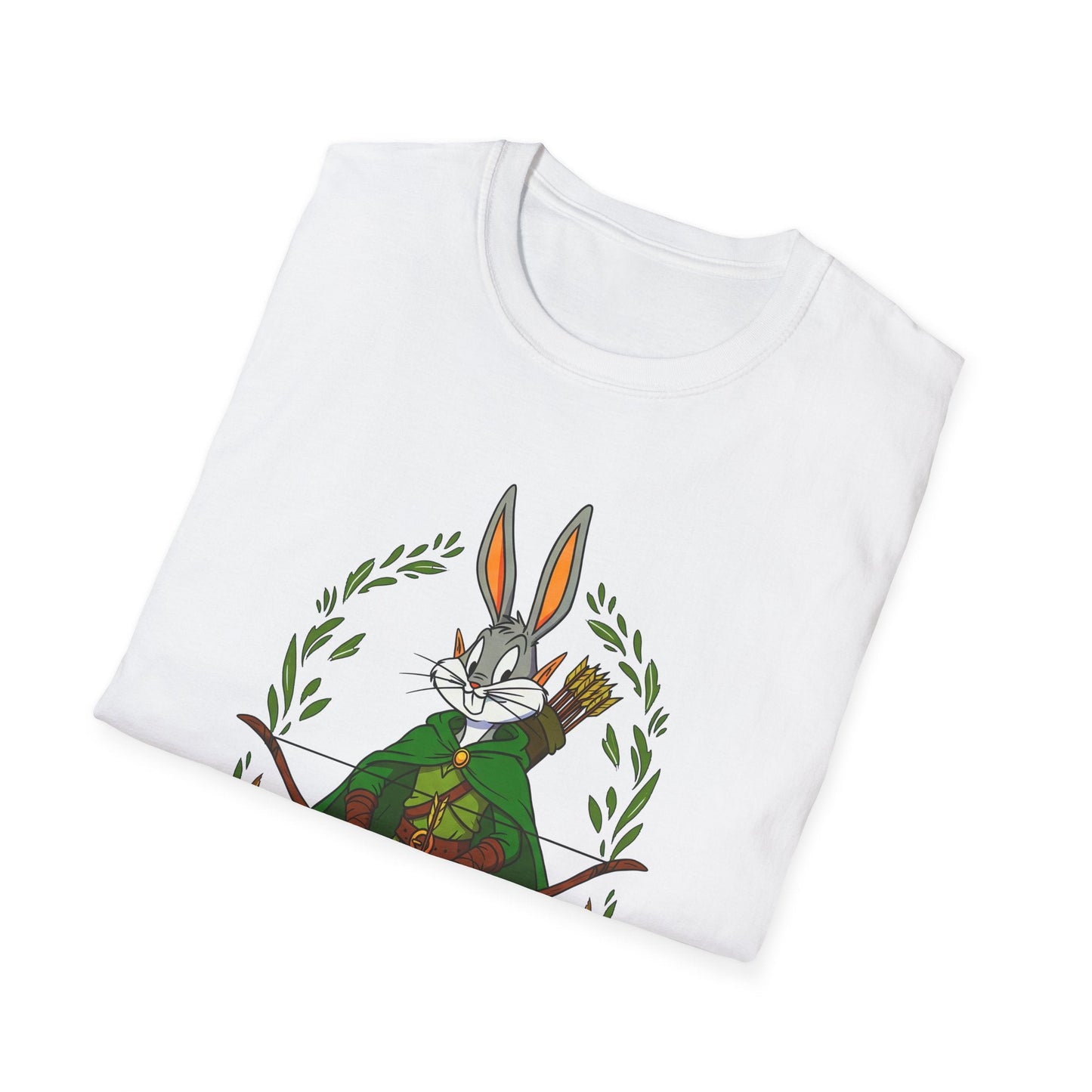 Bugs Bunny T Shirt Cartoon Art Tee Unisex Gildan Softstyle 64000 100 Percent Ring Spun Cotton
