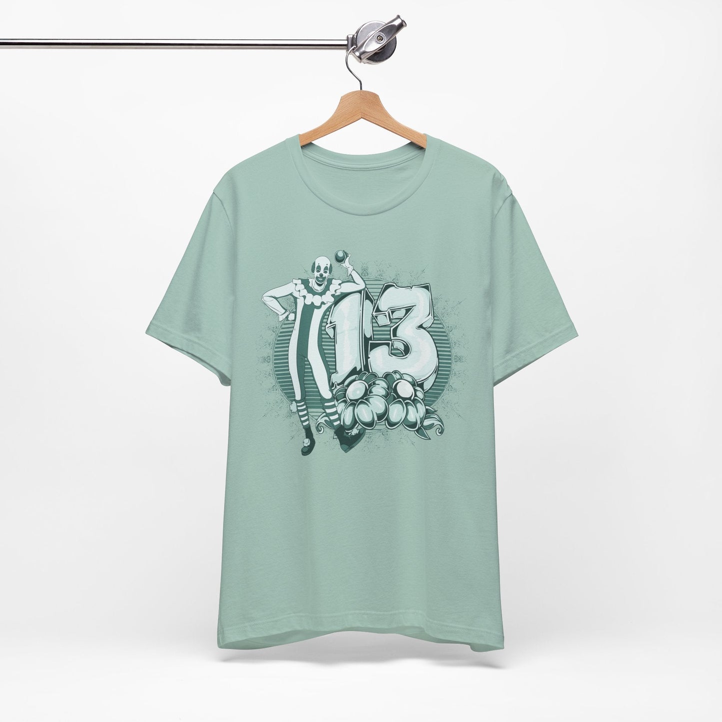 Vintage Clown Graphic Illustration Unisex Cotton T-Shirt Art-39