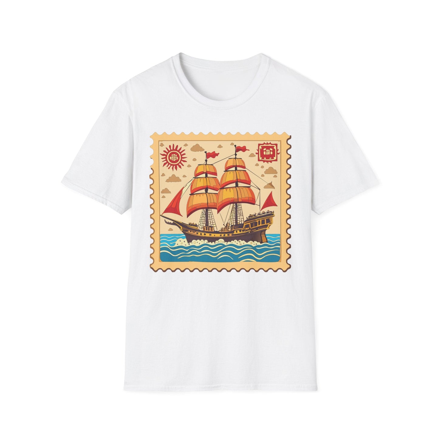 Ship T Shirts Frigate Vessel Tee Unisex Softstyle Gildan 64000 100 Percent Ring Spun Cotton