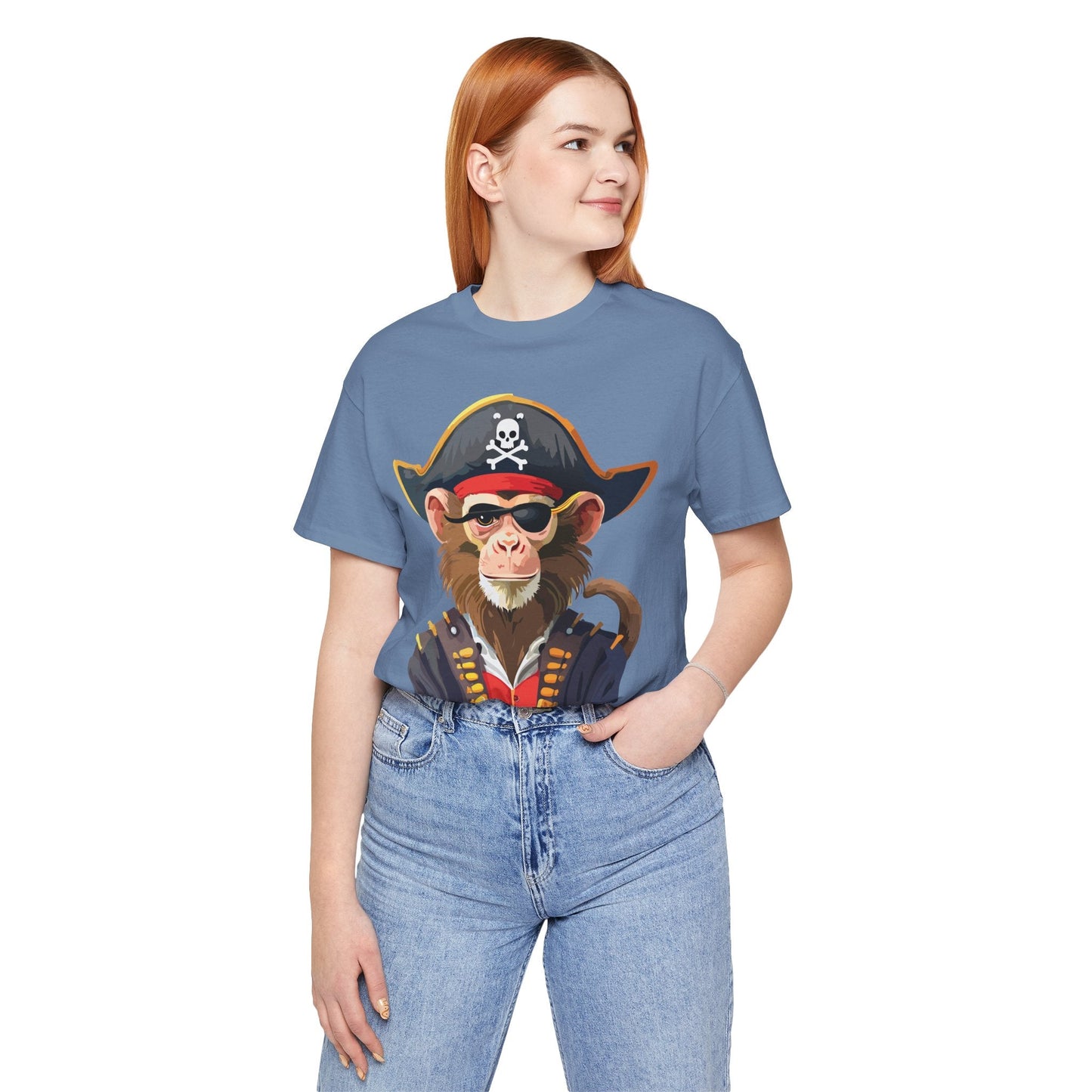 Unisex Animal Design Tee Shirt With Wild Animals Art Print Gildan Softstyle 64000
