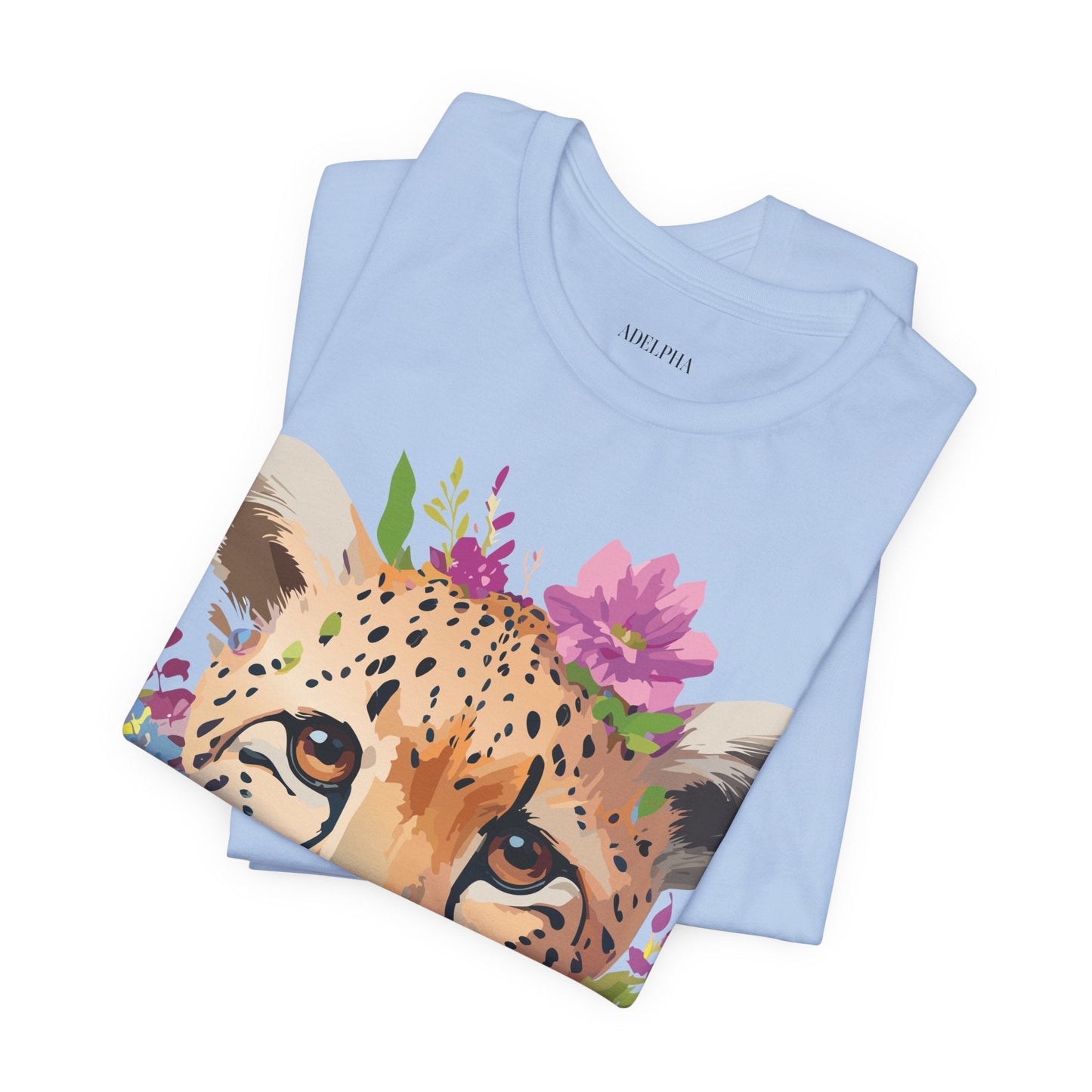 Adelpha Graphic Tee Cheetah Art Design Unisex Short Sleeve Shirt