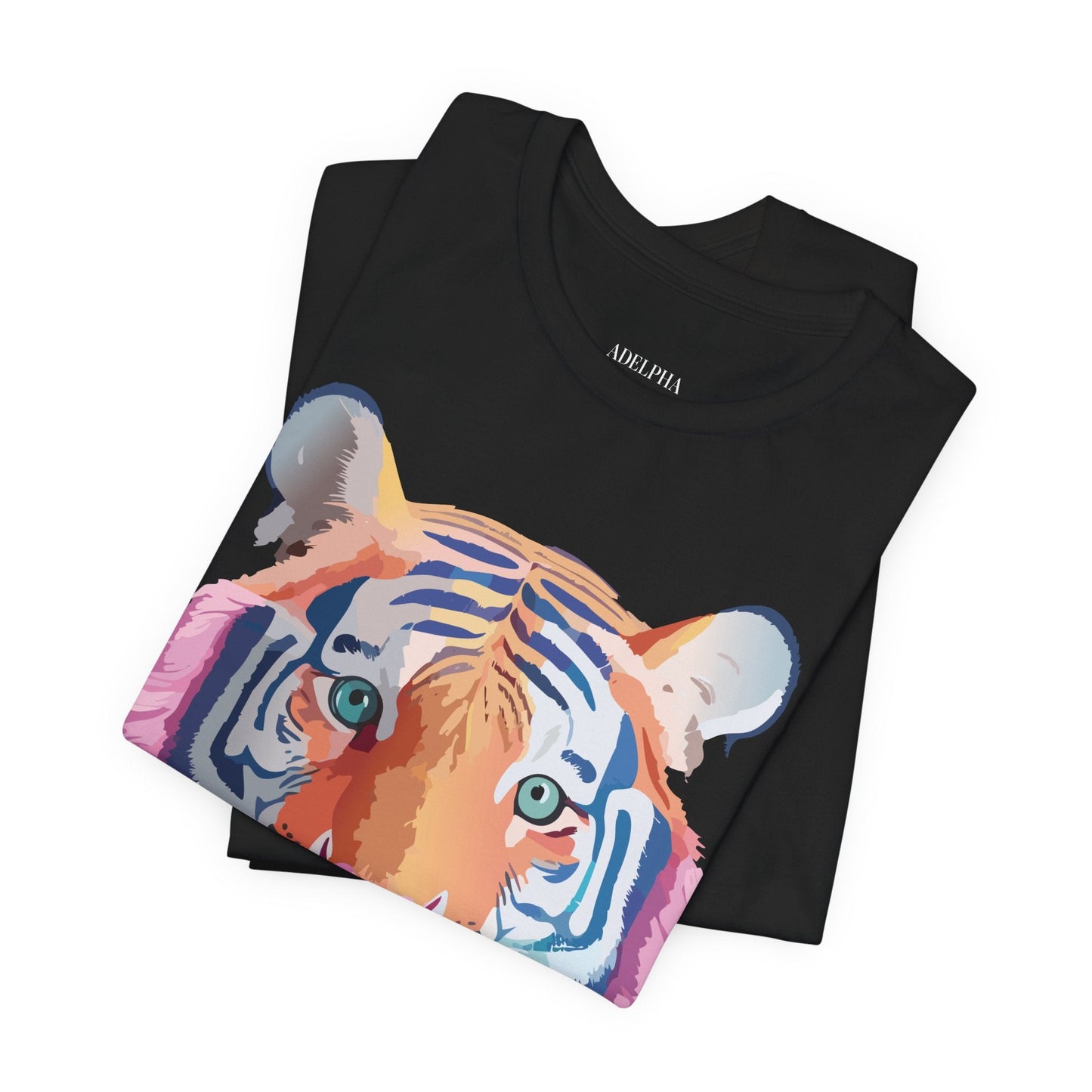 Tiger Graphic Unisex 100 Cotton Vintage Art with Animal Tee 17