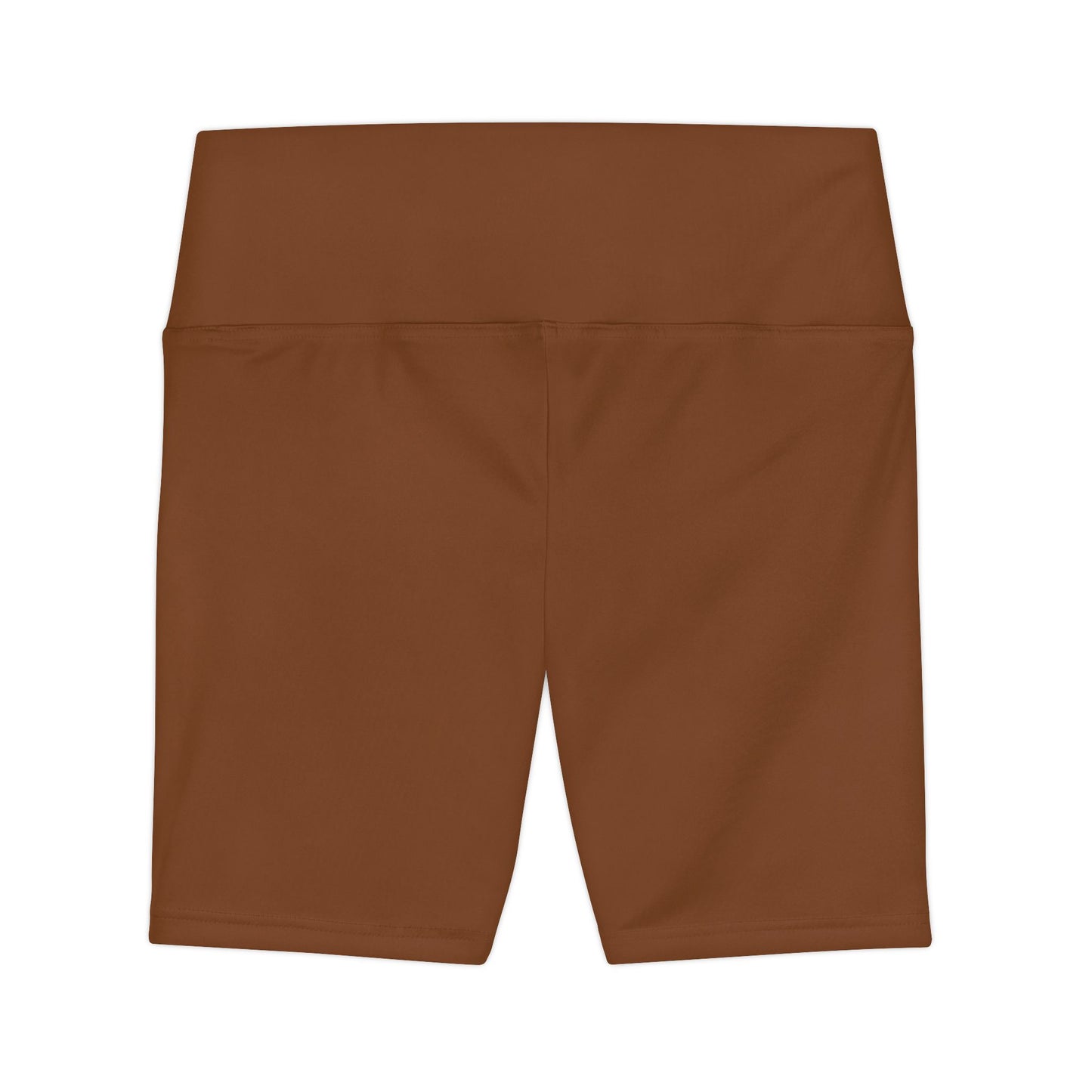 Saddle Brown Women's Workout Shorts — High-Waist Athletic Biker Shorts