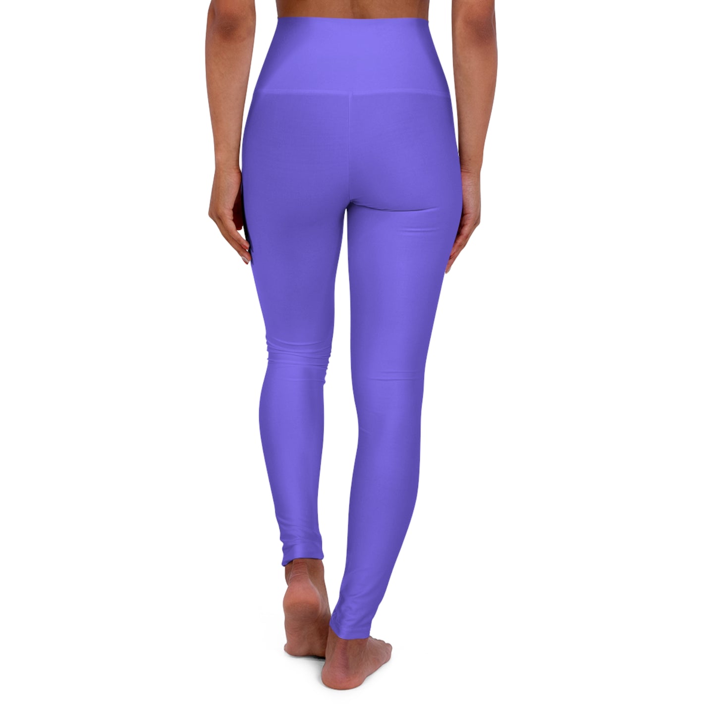 Medium Slate Lilac Color High-Waist Yoga Leggings Women's Seamless Poly-Span Stretchy Pants XS-2XL