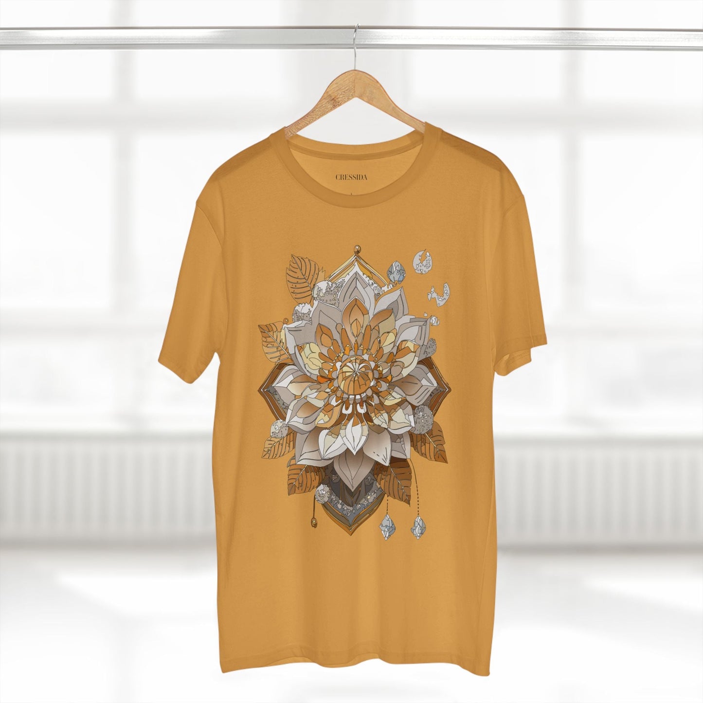 Floral Graphic T-Shirt Unisex 100 Cotton Art Design with Antique Flowers Tee 8