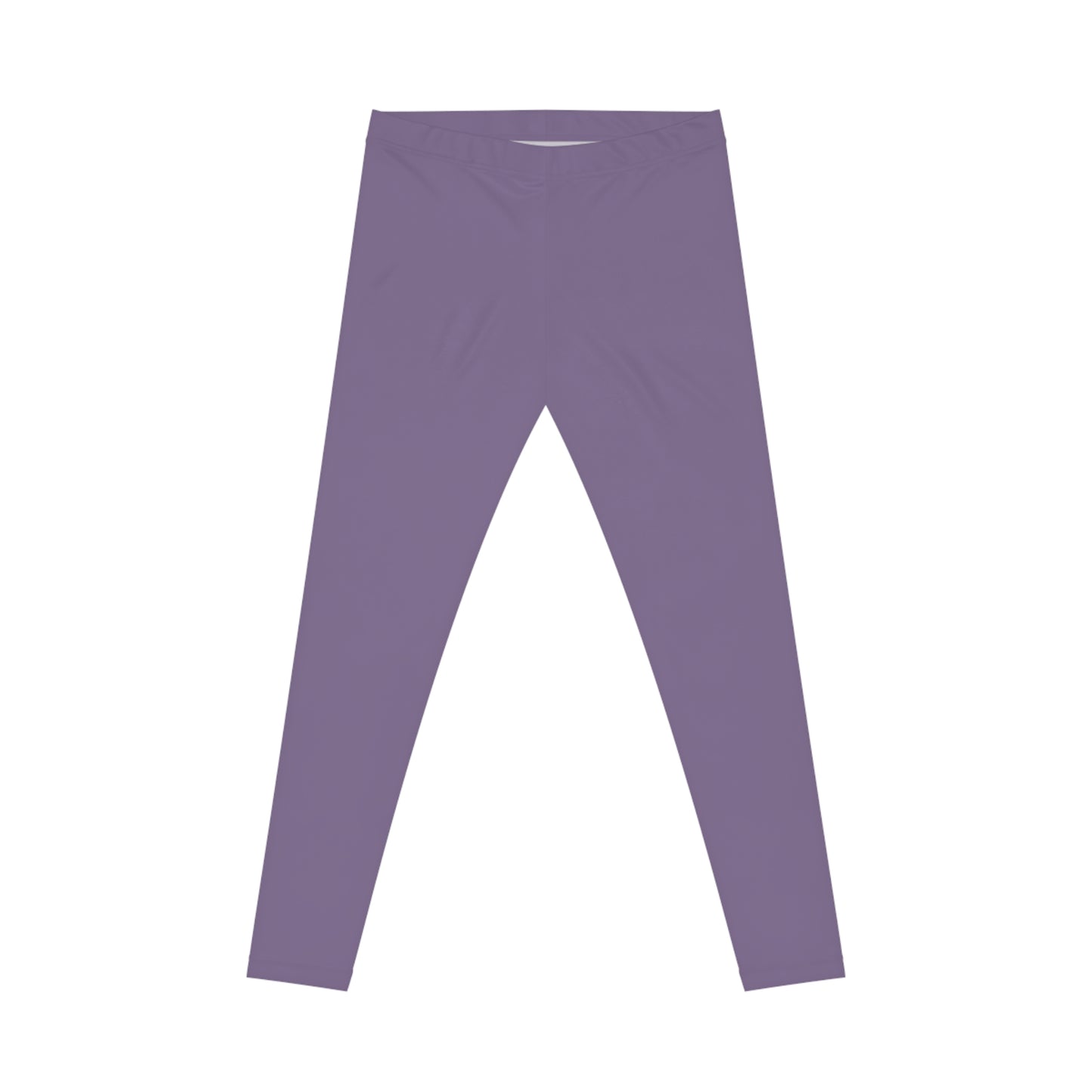 Dirty Purple Color Women's Poly-Span Casual Leggings XS-2XL