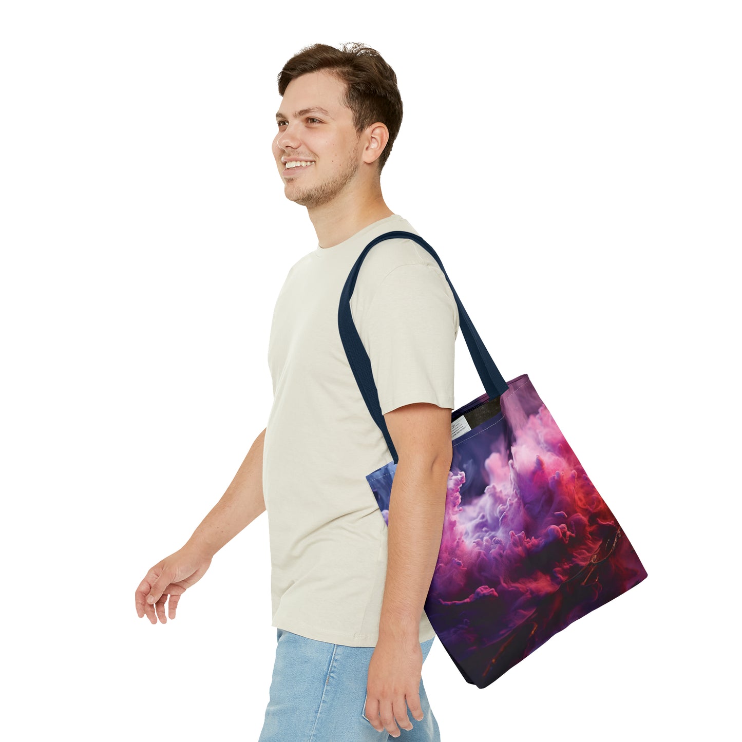 Canvas Bag with Abstract Prints