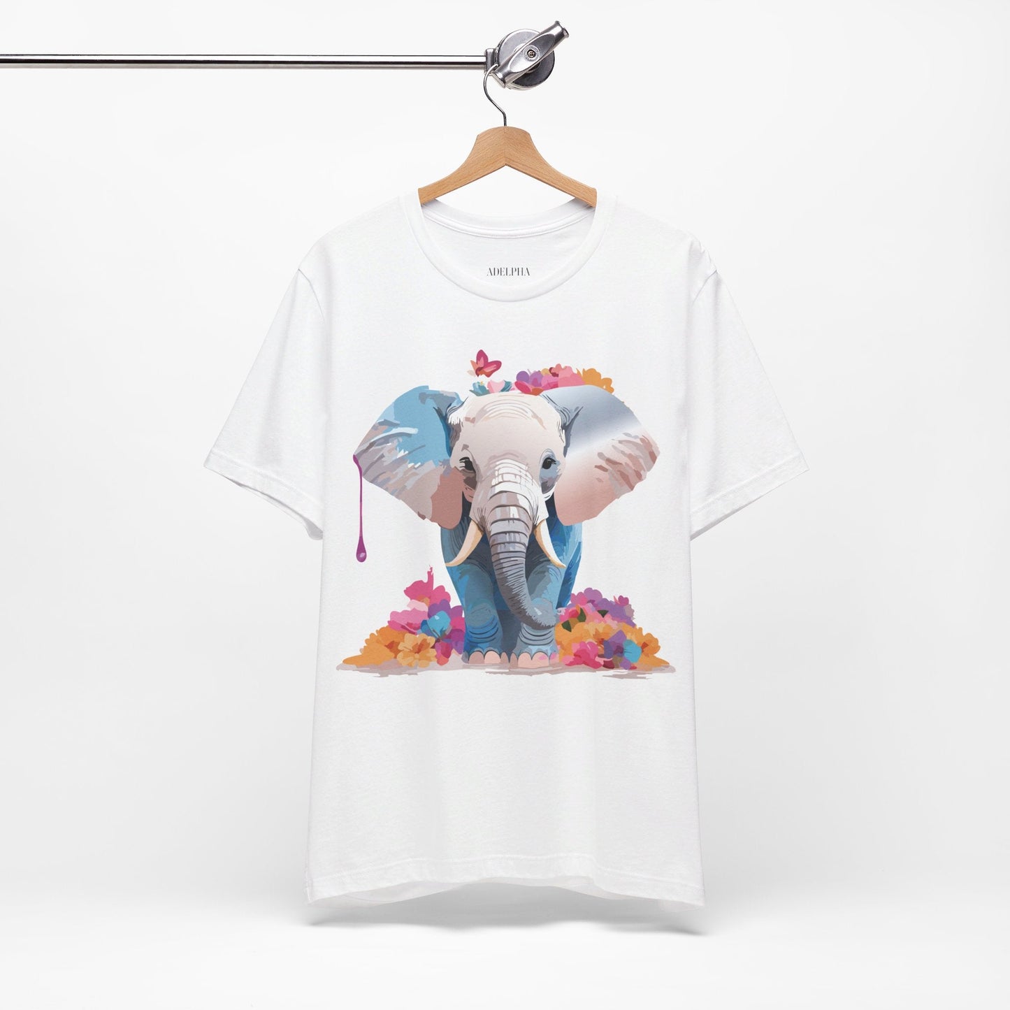 Elephant Graphic Tee From Adelpha Unisex Vintage Inspired Art Design Tee Shirt For Everyday Wear