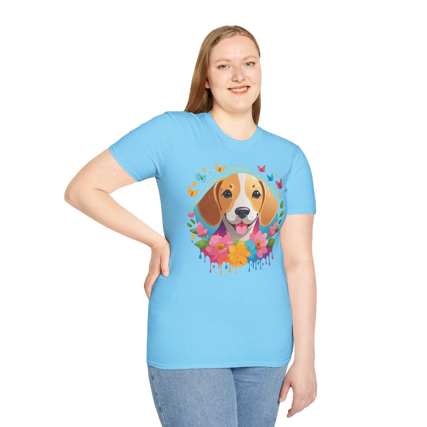 Dog Shirt Unisex Animal Tee Softstyle Cotton Comfort Everyday Wear