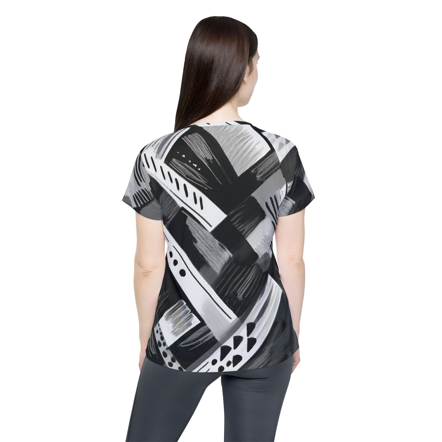 抽像印花襯衫，帶有抽象圖案的襯衫