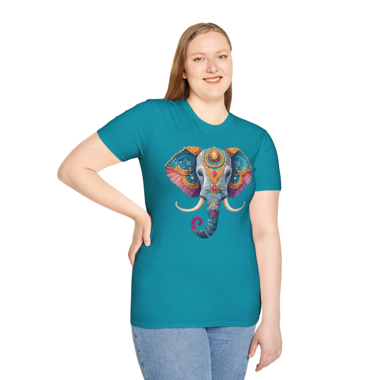 Elephant Shirt Unisex Elephant Tee Softstyle Cotton Gildan 64000 Animal Tee Graphic Elephant Tee