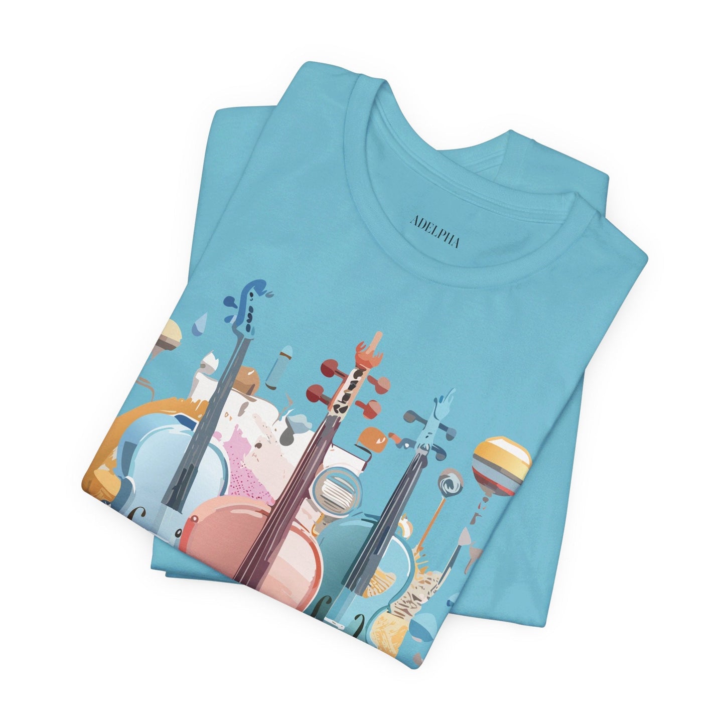 Music Graphic T Shirt Unisex Vintage Inspired Art Tee by Adelpha Premium Jersey Short Sleeve