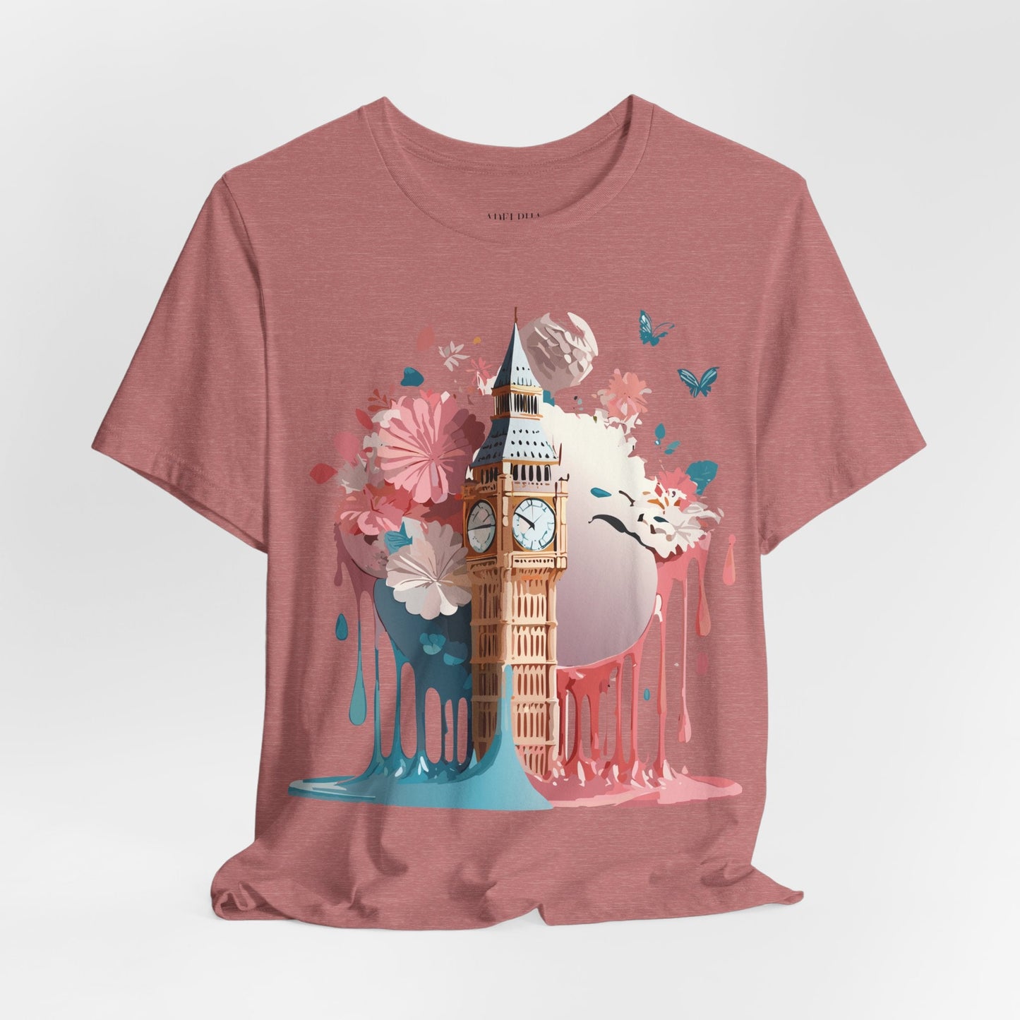 London Tourist Shirt Graphic Tee Unisex Vintage Inspired Artwork By Adelpha Original Collection
