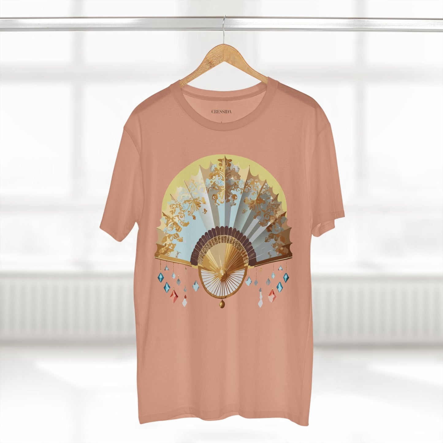 Antique Fan Graphic Design T-Shirt Unisex 100 Cotton Floral Carnival Artwork Tee 25