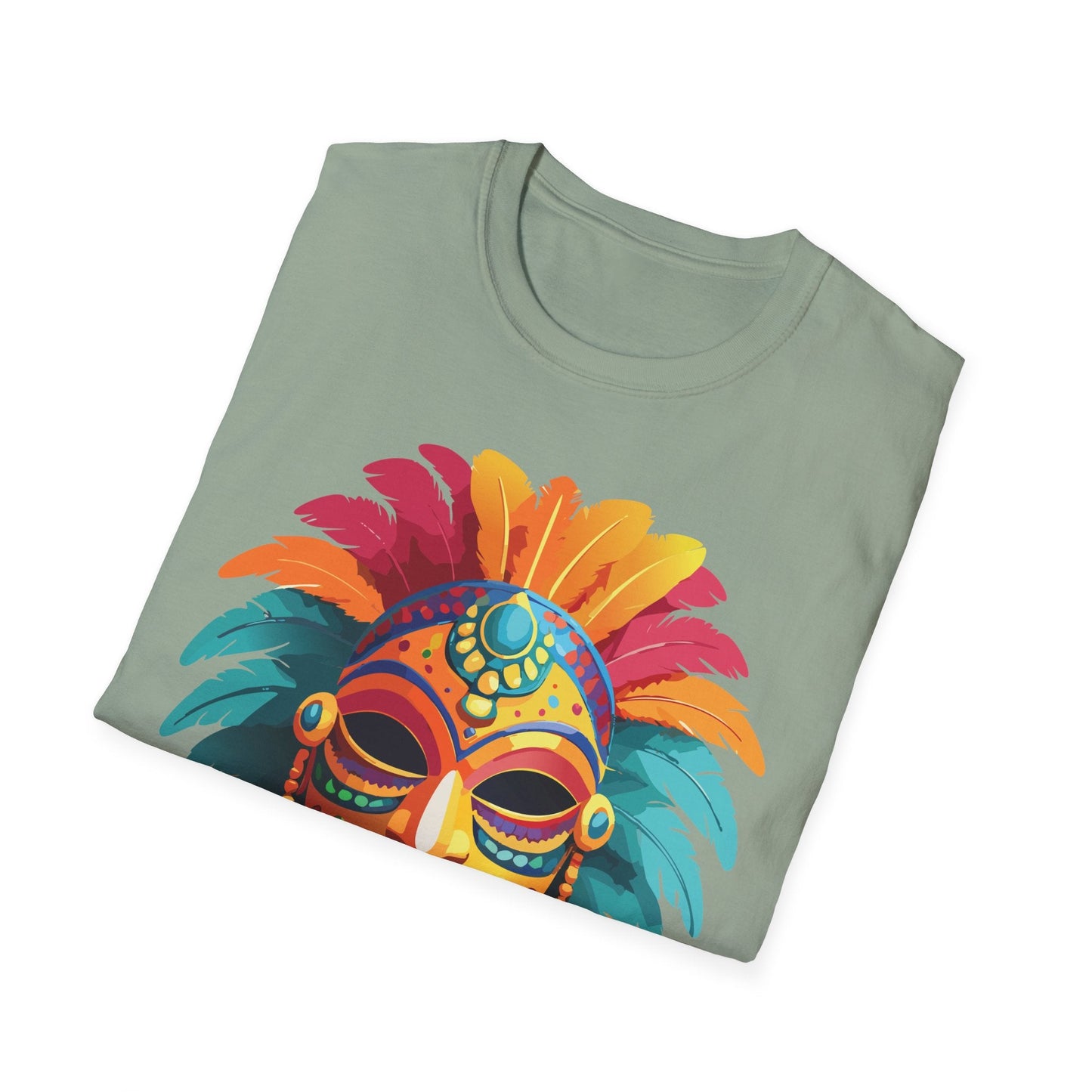 Mask Tee Shirt Unisex Softstyle Gildan 64000 100 Percent Ring Spun Cotton Masquerade Tee