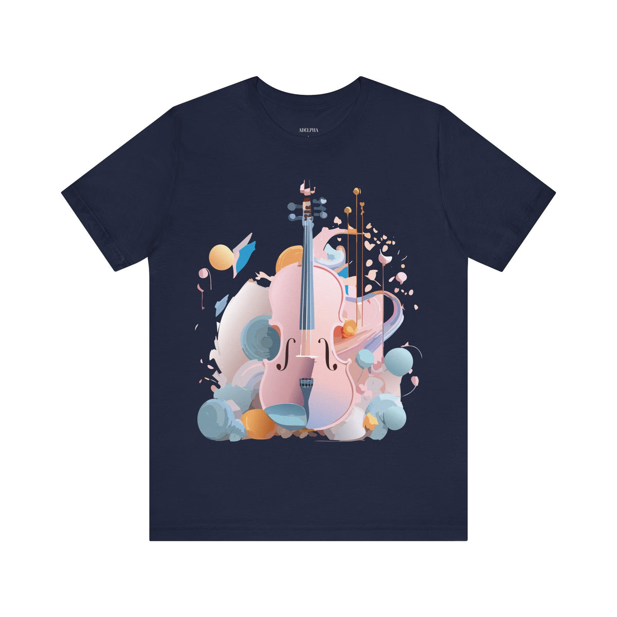 Music Graphic Unisex Cotton Bella+Canvas Tee with Art Design m102