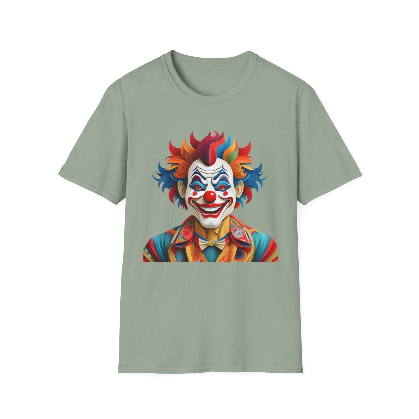 Clown Shirt, T Shirt with Clown, Funny Man Shirt, Tee Shirt with Funny Man, Circus Shirt, Shirt with Circus, Scary Man Shirt, Shirt with Scary Man
