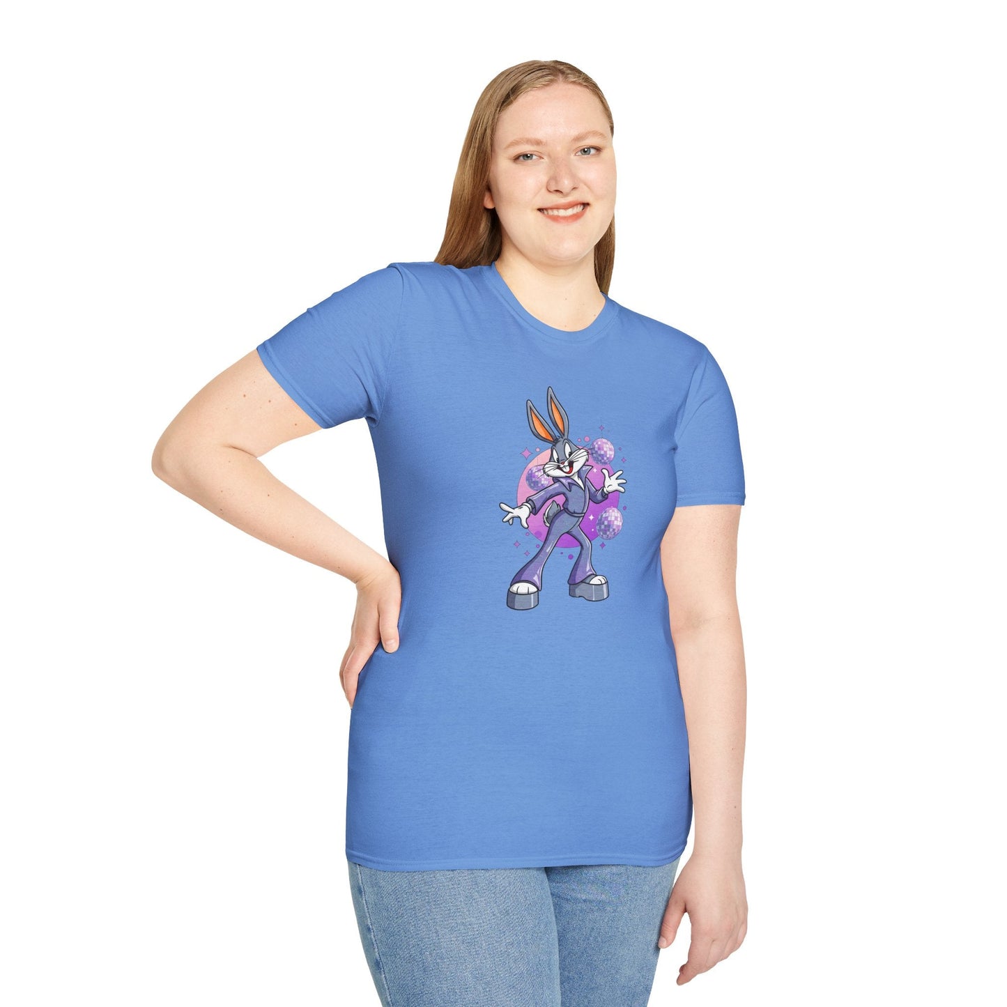 Bugs Bunny Unisex T Shirt Cartoon Animation Tee Gildan Softstyle 64000 Cotton Tee