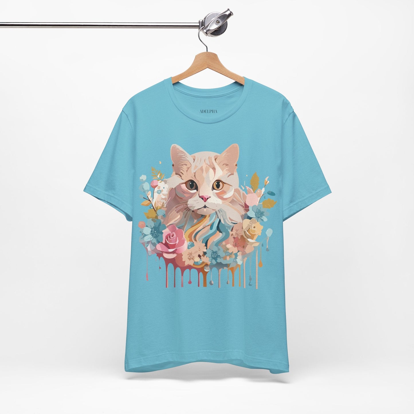 Cat Graphic Unisex 100 Cotton Vintage Design Tee 9