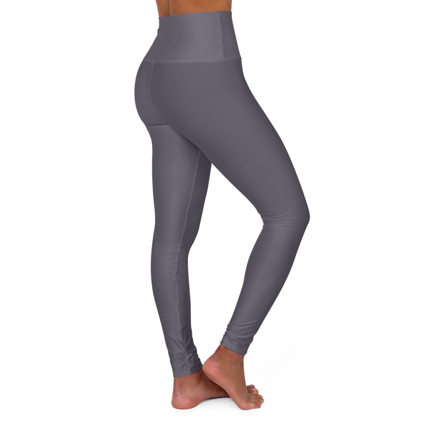 Foggy Purple Color High-Waist Yoga Leggings Women's Seamless Poly-Span Stretchy Pants XS-2XL