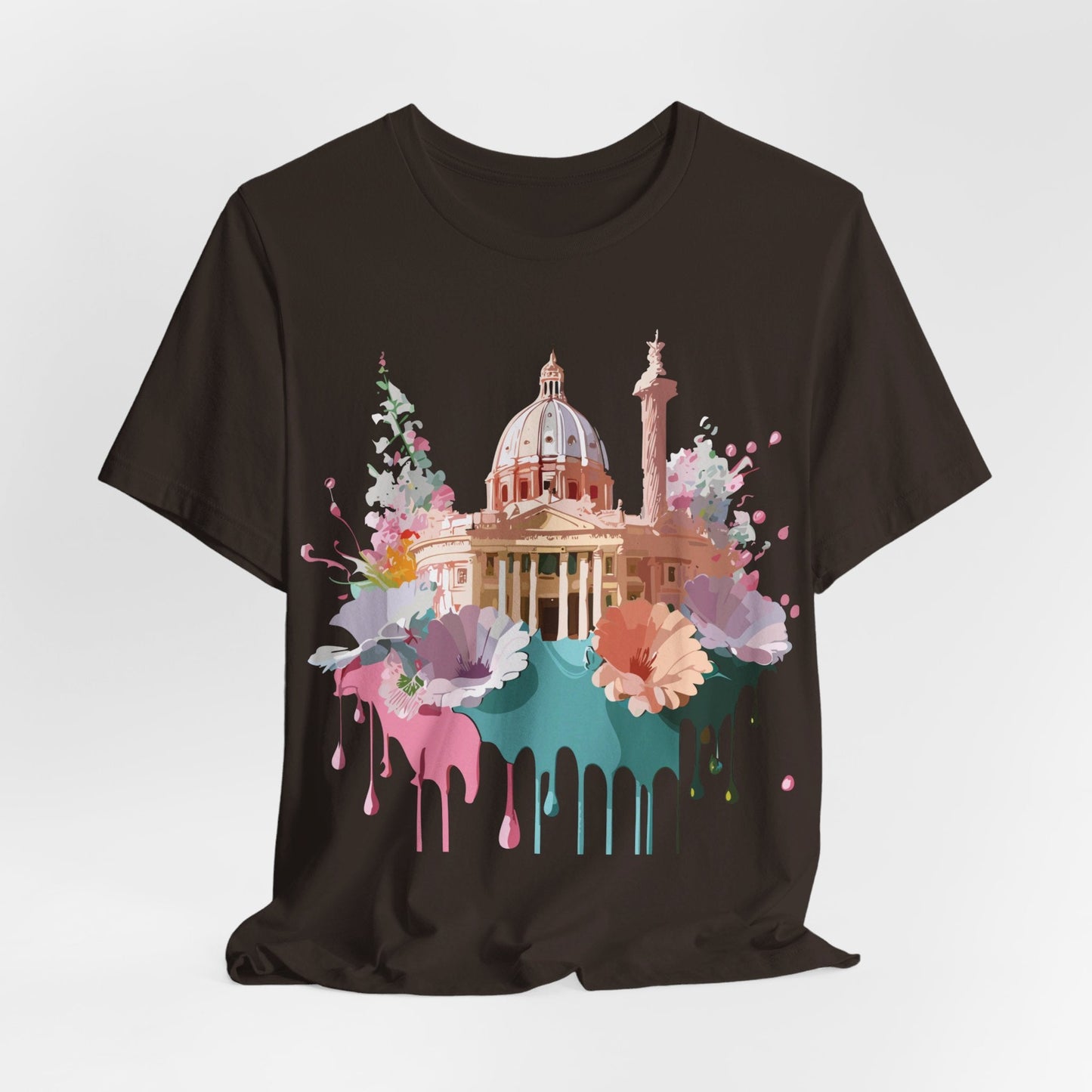 Tourist Shirt Rome Graphic Tee Unisex Jersey Short Sleeve Art Design By Adelpha Artwork