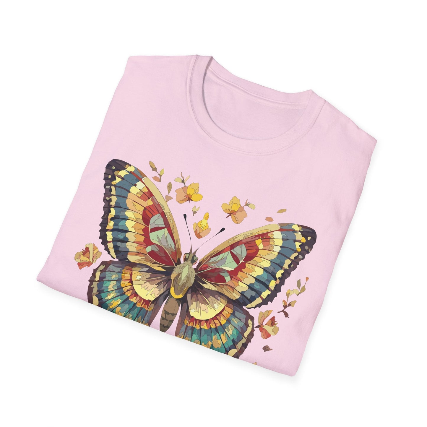 Butterfly Graphic T Shirt Unisex Gildan Softstyle 64000 Monarch Design Lightweight Everyday Wear