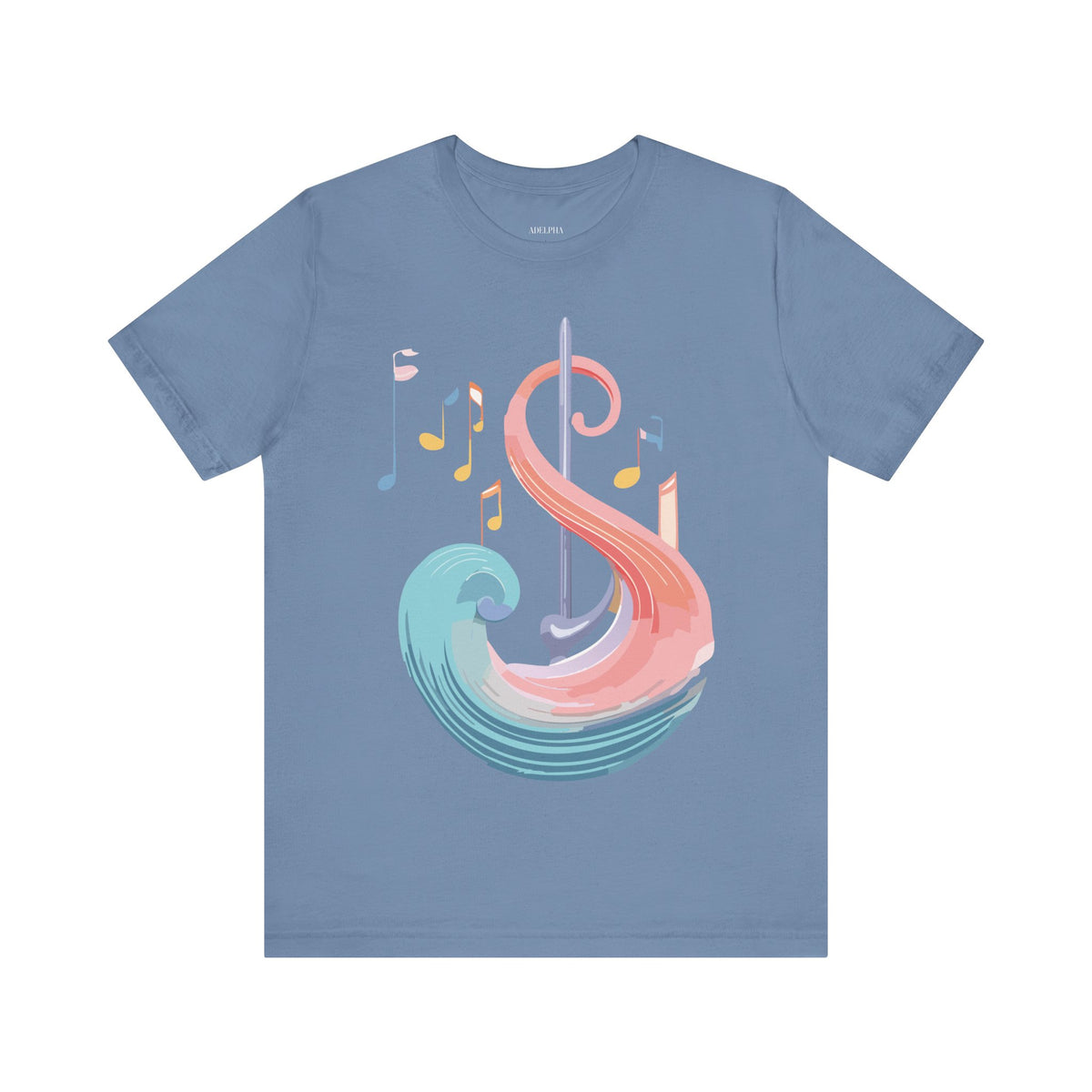 Music Graphic Unisex Cotton Bella+Canvas Tee with Art Design m97