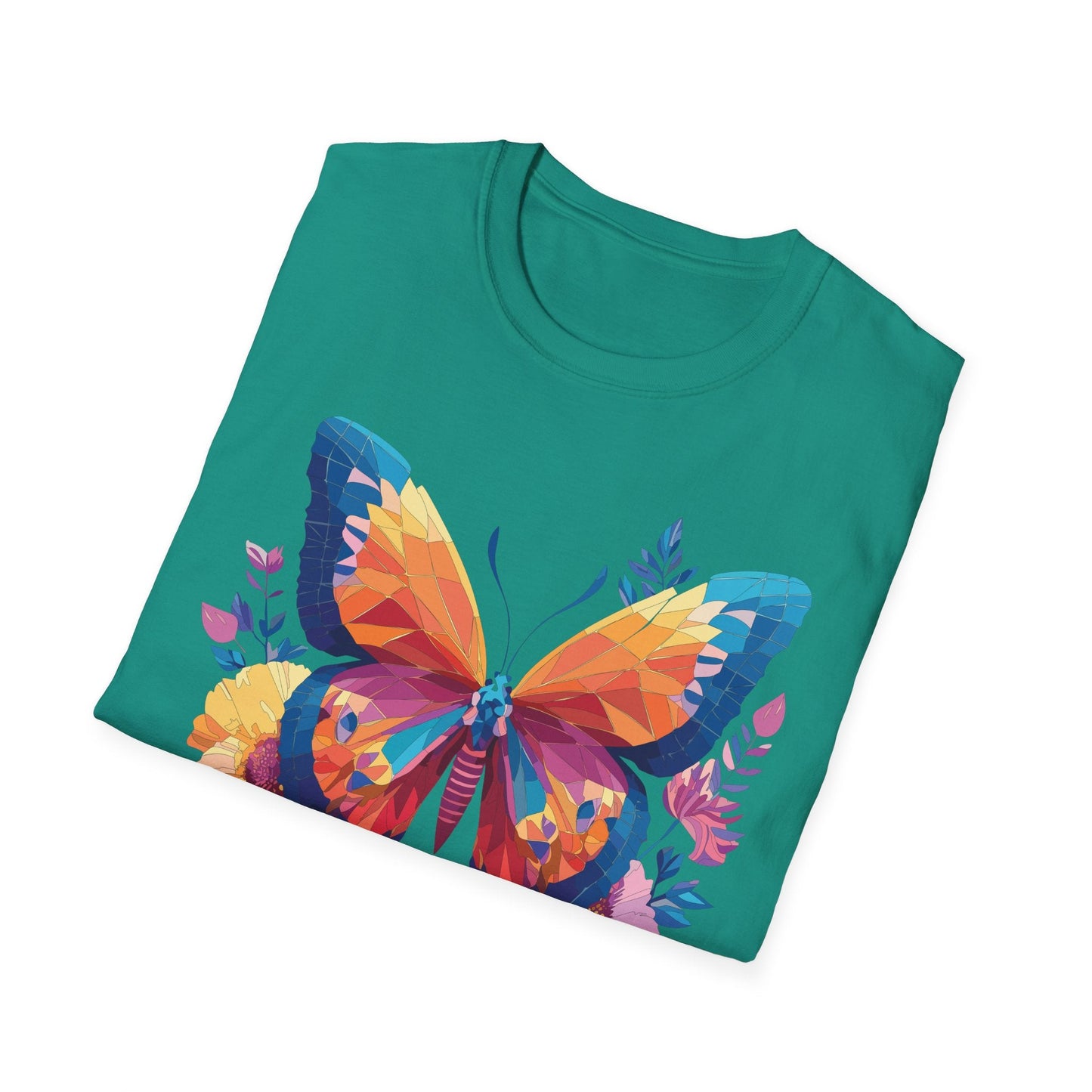 Butterfly Shirt Unisex Softstyle Short Sleeve Tee Monarch Butterfly 100 Percent Cotton
