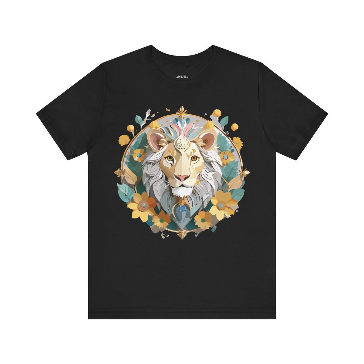 Medallion Graphic Unisex Cotton Bella+Canvas Tee with Floral Art Design m72