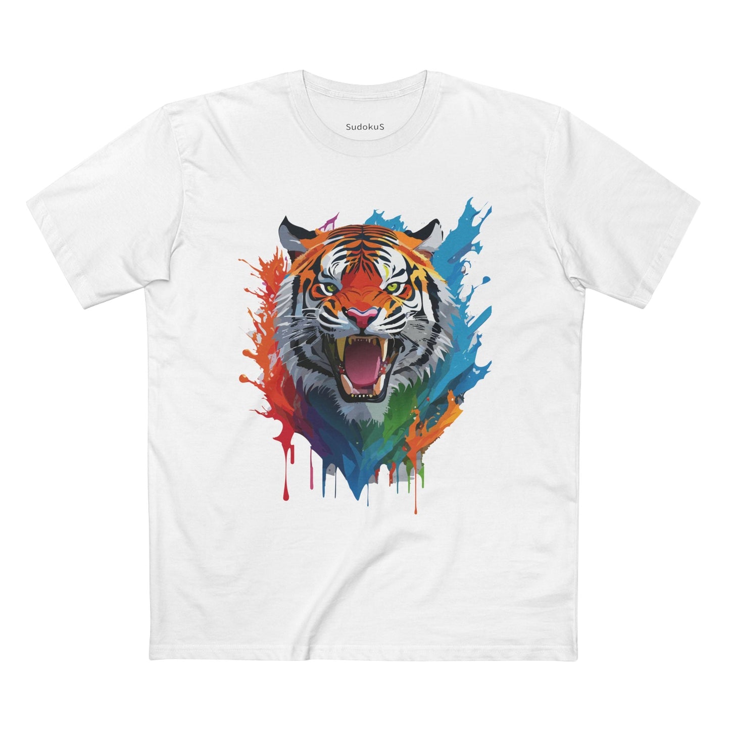Tiger Graphic Unisex 100 Cotton Staple Tee with Animal Design Artwork 31